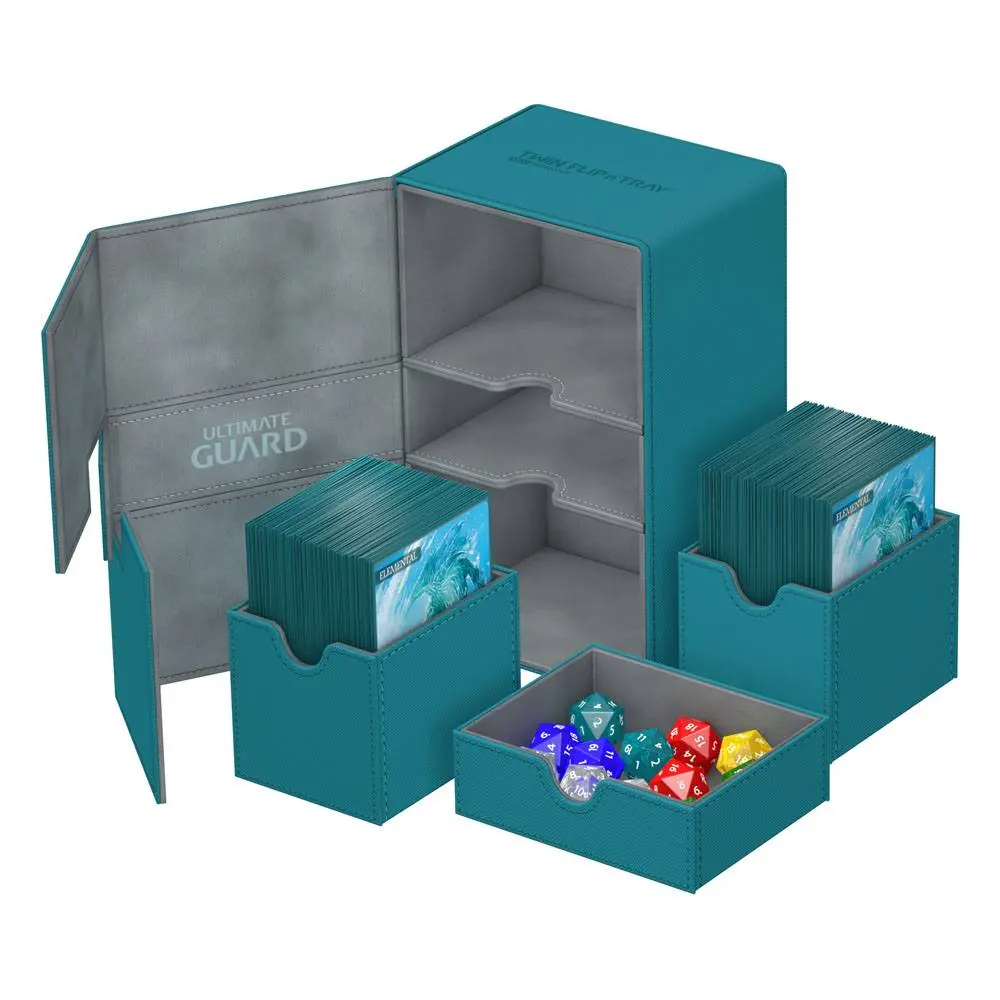 Ultimate Guard Twin Flip´n´Tray Deck Case 160+ Standard Size XenoSkin Petrol Blue termékfotó