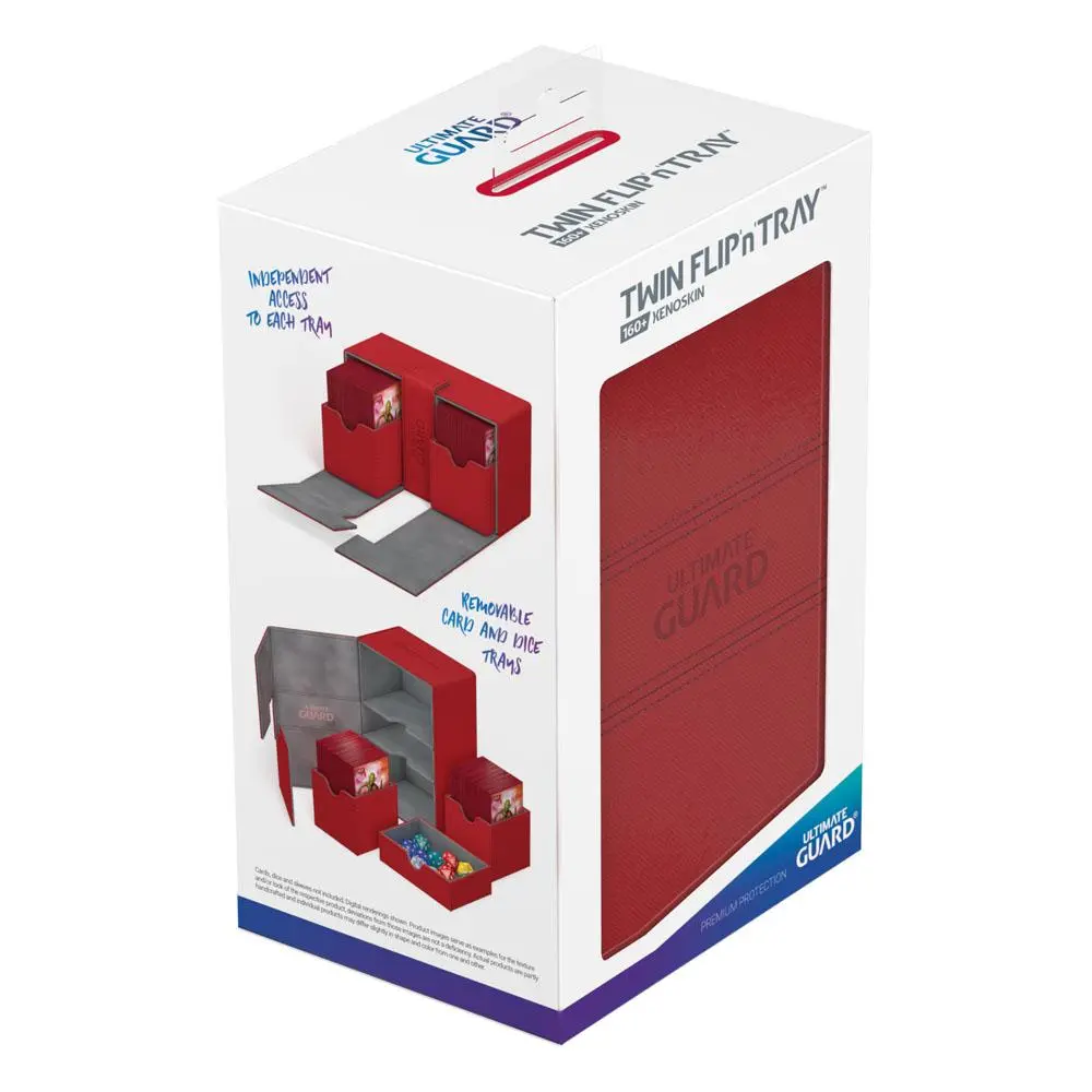 Ultimate Guard Twin Flip´n´Tray Deck Case 160+ Standard Size XenoSkin Red termékfotó