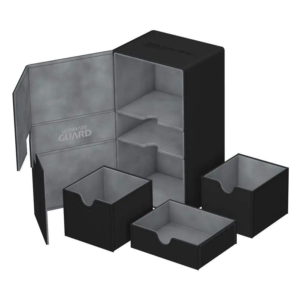 Ultimate Guard Twin Flip´n´Tray Deck Case 200+ Standard Size XenoSkin Black termékfotó