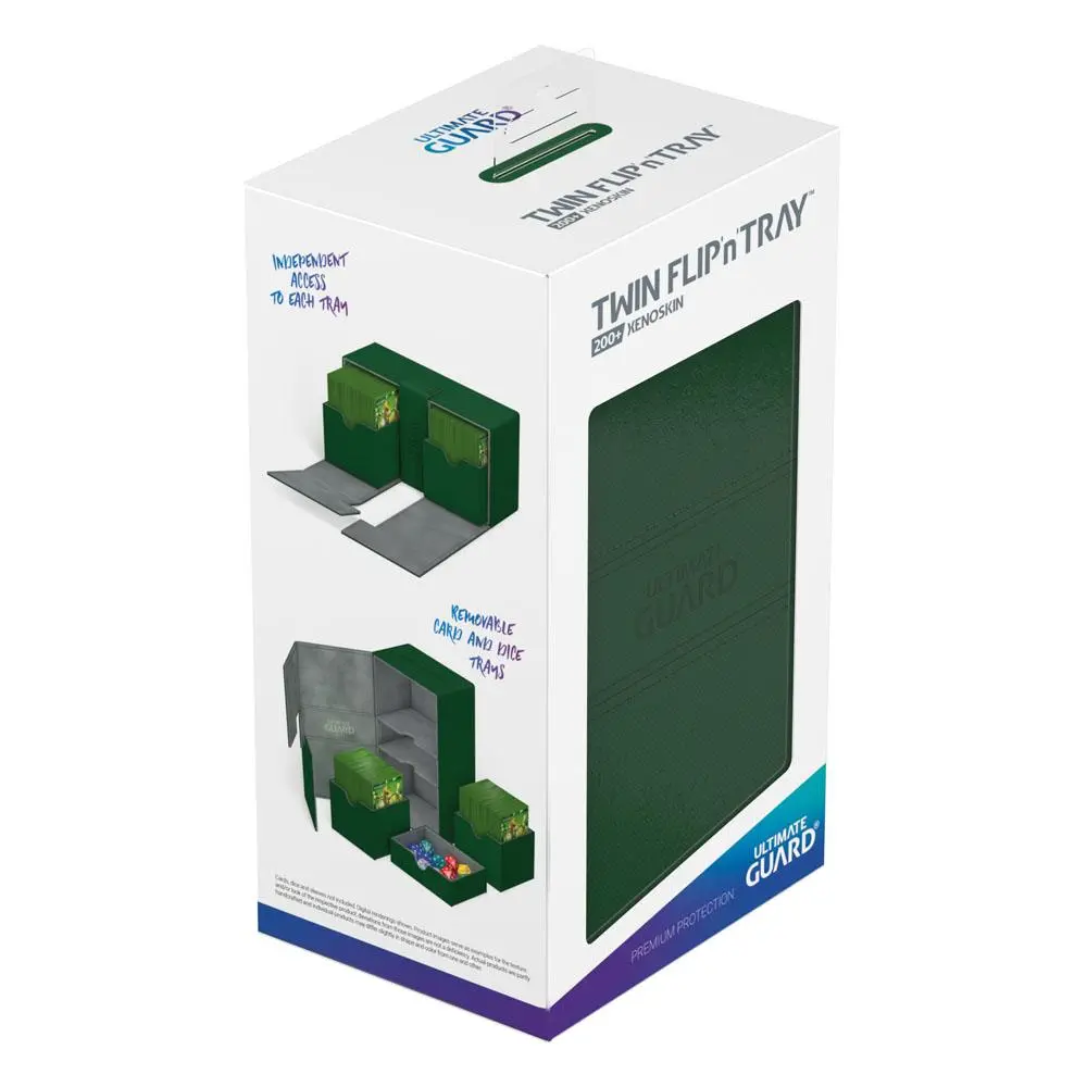 Ultimate Guard Twin Flip´n´Tray Deck Case 200+ Standard Size XenoSkin Green termékfotó