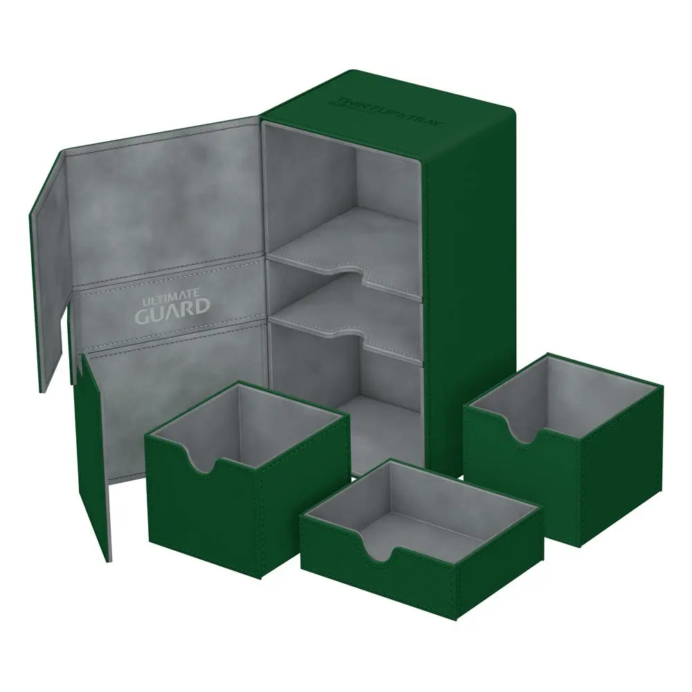 Ultimate Guard Twin Flip´n´Tray Deck Case 200+ Standard Size XenoSkin Green termékfotó