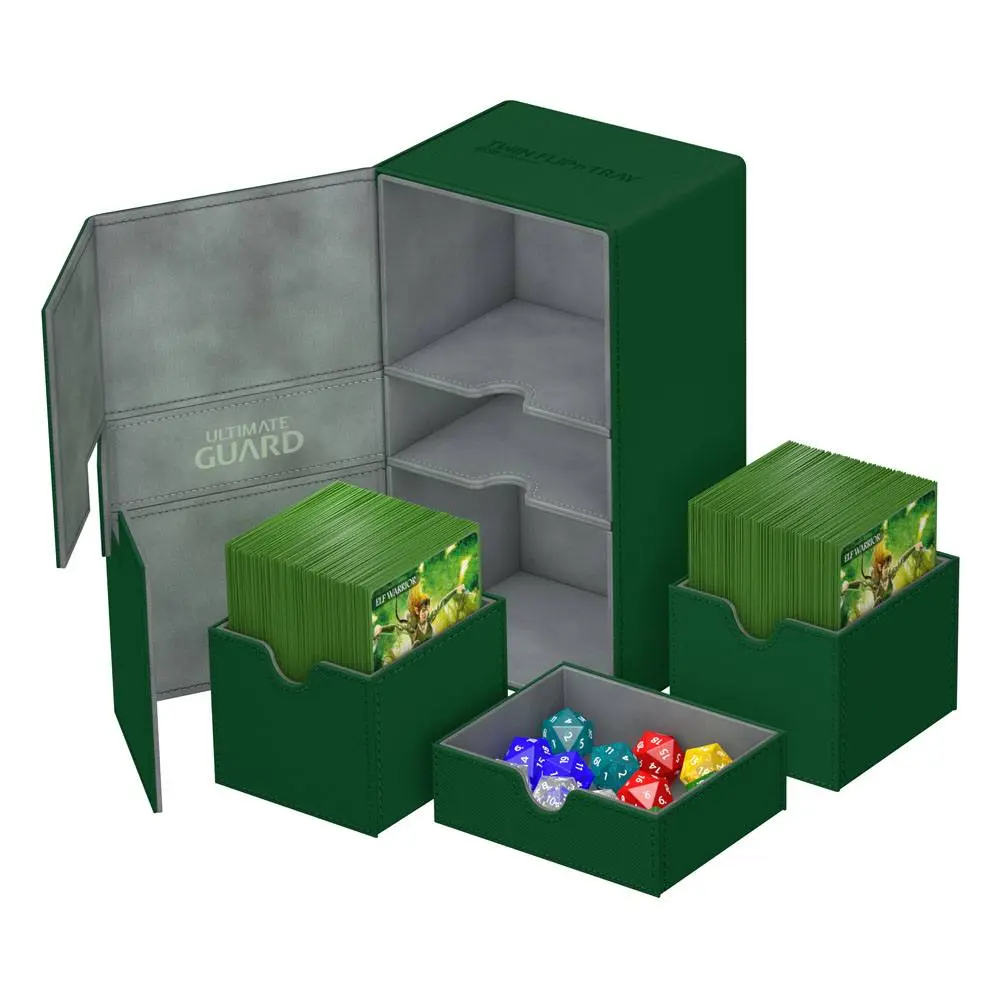 Ultimate Guard Twin Flip´n´Tray Deck Case 200+ Standard Size XenoSkin Green termékfotó