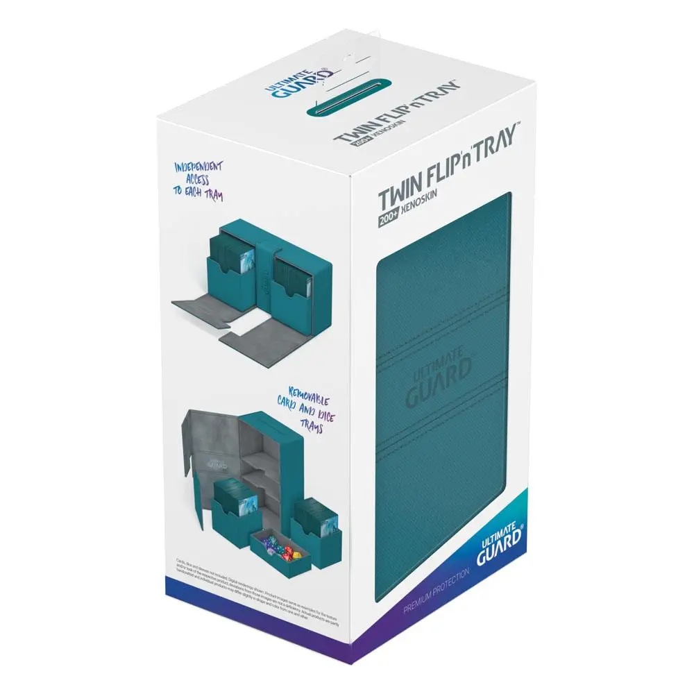 Ultimate Guard Twin Flip´n´Tray Deck Case 200+ Standard Size XenoSkin Petrol Blue termékfotó