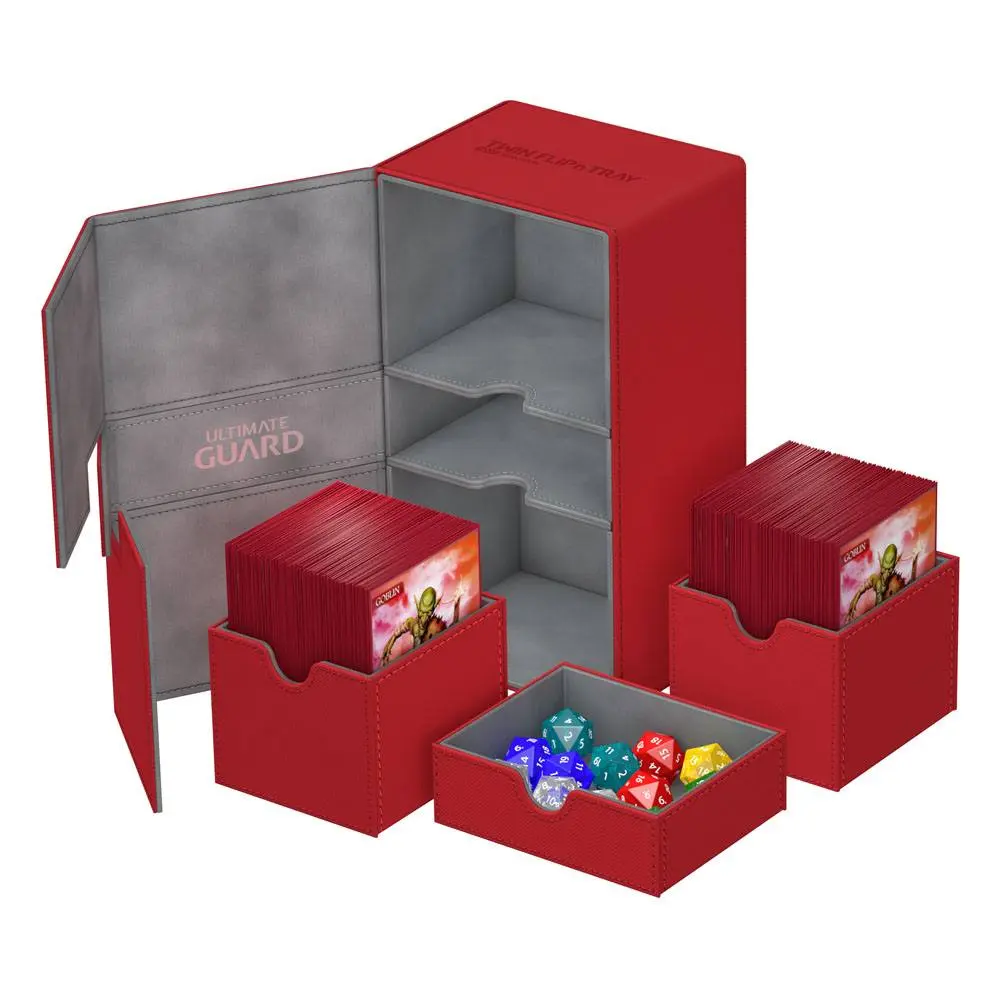 Ultimate Guard Twin Flip´n´Tray Deck Case 200+ Standard Size XenoSkin Red termékfotó