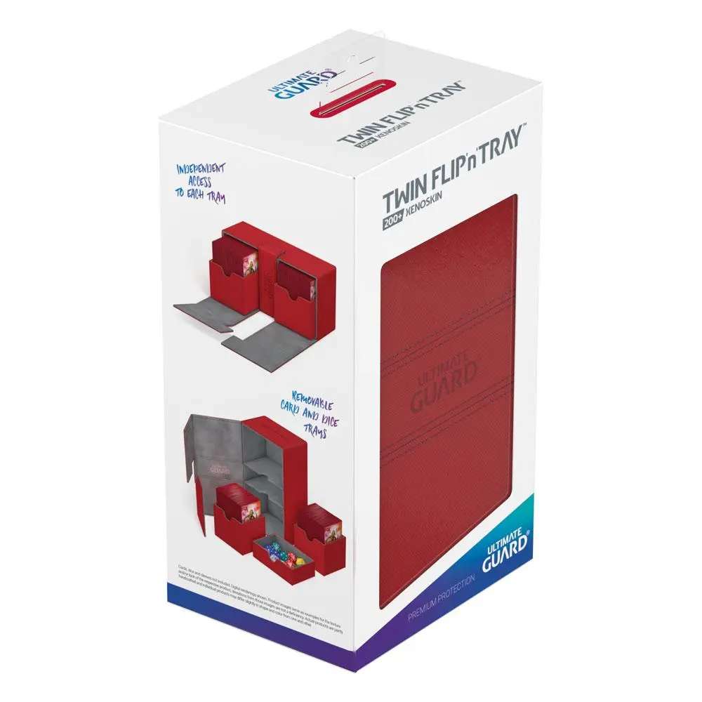 Ultimate Guard Twin Flip´n´Tray Deck Case 200+ Standard Size XenoSkin Red termékfotó