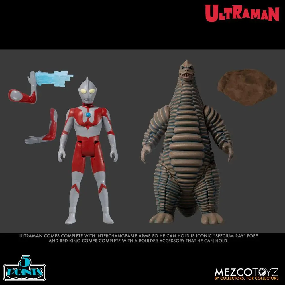 Ultraman 5 Points Ultraman &amp; Red King akciófigura szett termékfotó