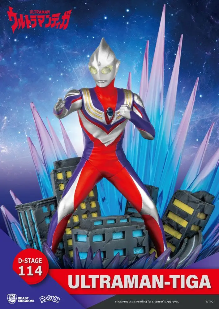 Ultraman D-Stage Ultraman Tiga PVC Diorama szobor figura 15 cm termékfotó
