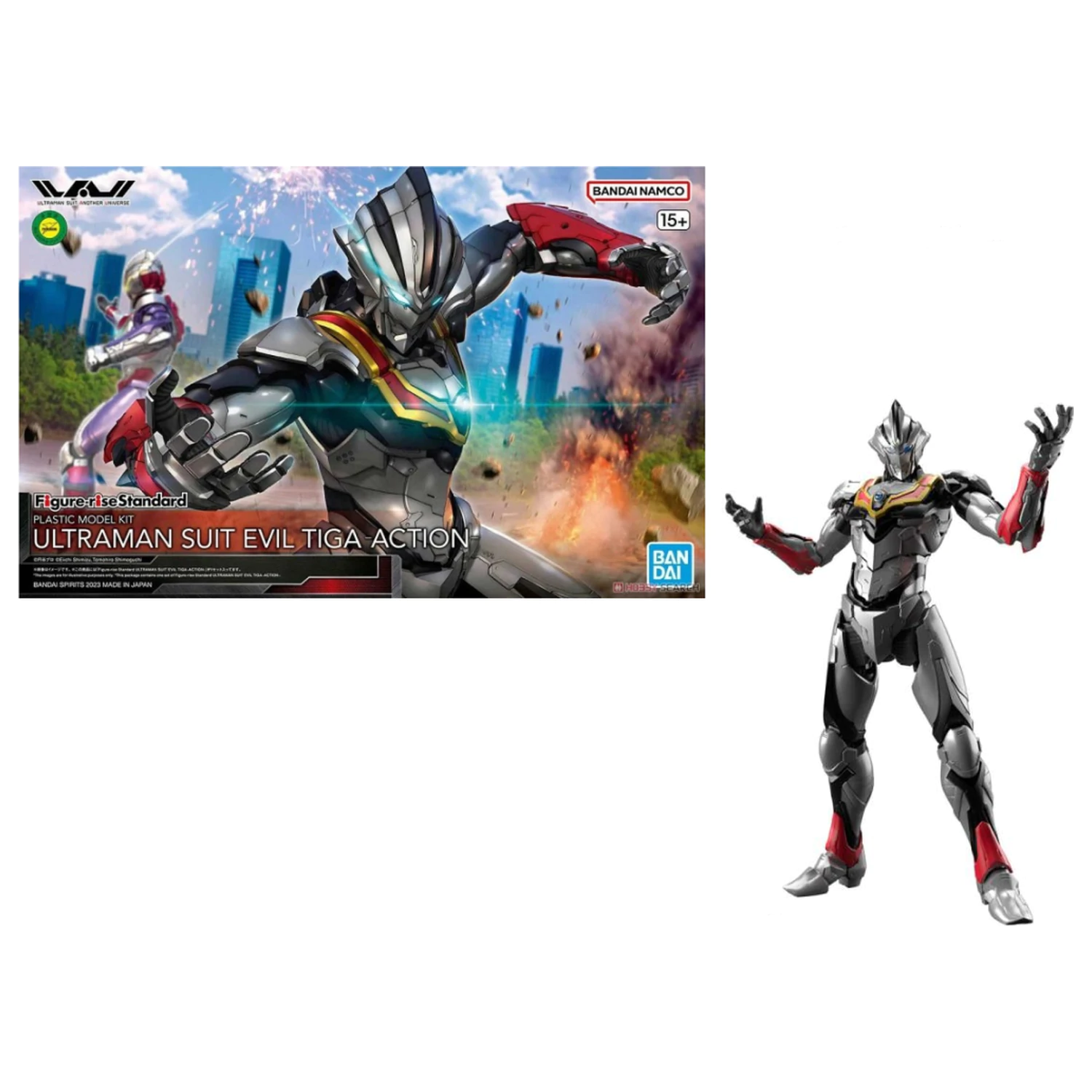 Ultraman Figure-rise Standard Ultraman Evil Tiga "Action" modell készlet termékfotó