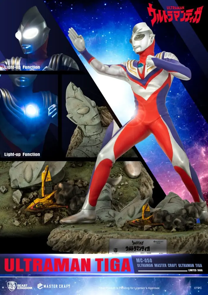 Ultraman Master Craft Ultraman Tiga szobor figura 41 cm termékfotó