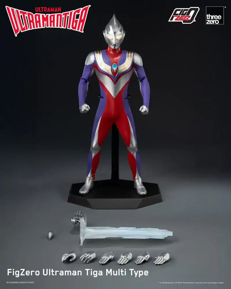 Ultraman Tiga FigZero akciófigura 1/6 Ultraman Tiga Multi Type 32 cm termékfotó