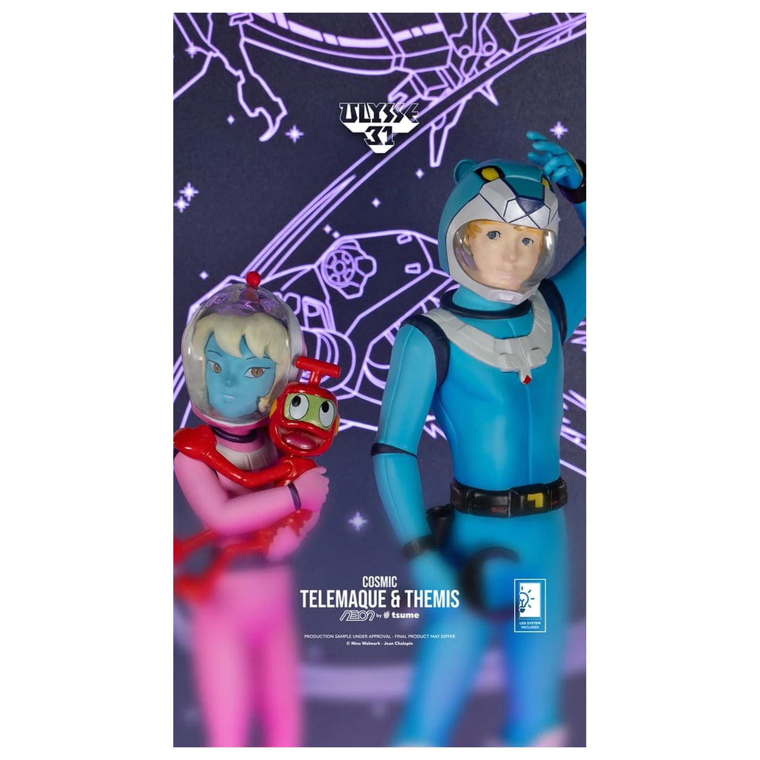 Ulysse 31 Neon figura 1/9 Telemachus & Themis Cosmic Version 20 cm termékfotó