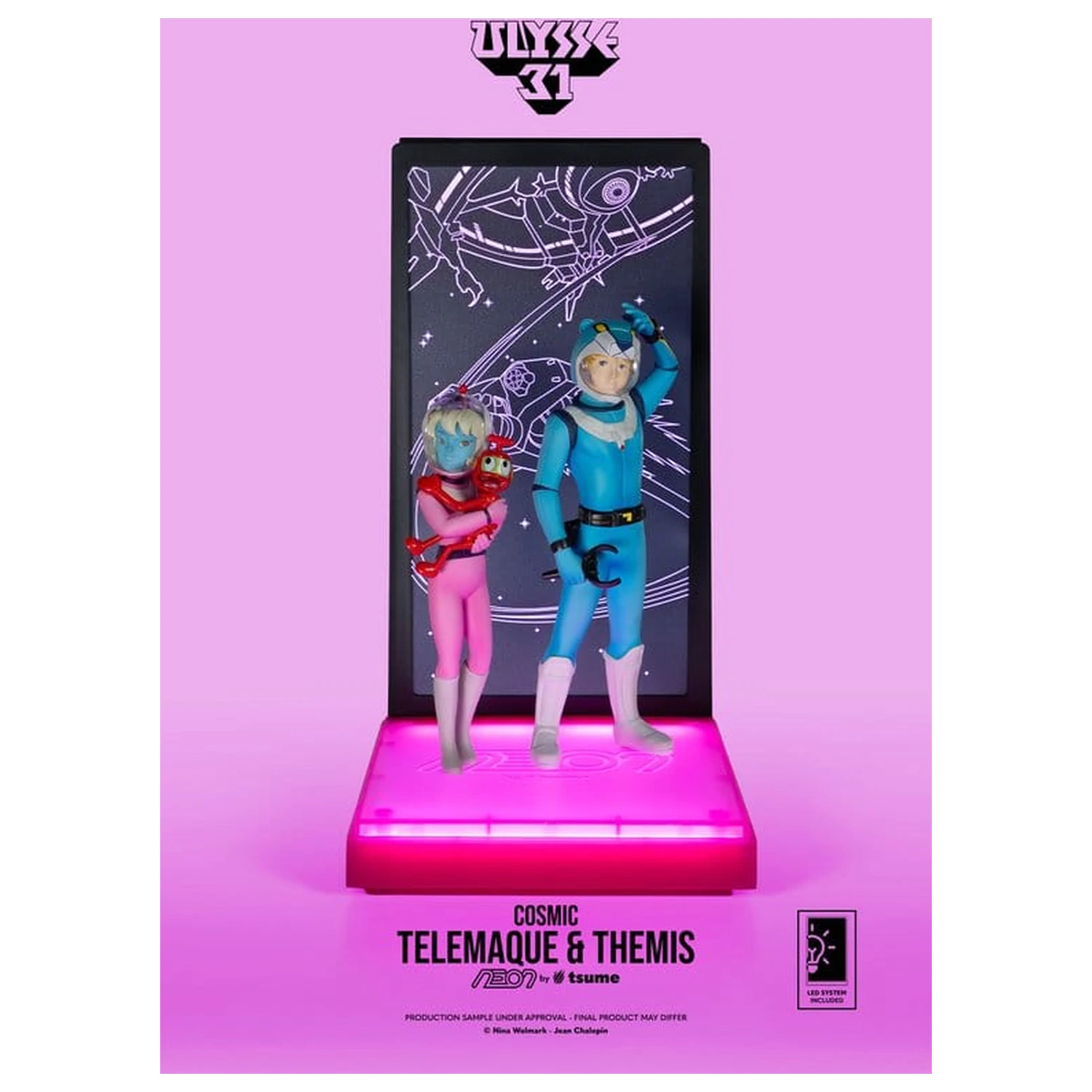 Ulysse 31 Neon figura 1/9 Telemachus & Themis Cosmic Version 20 cm termékfotó