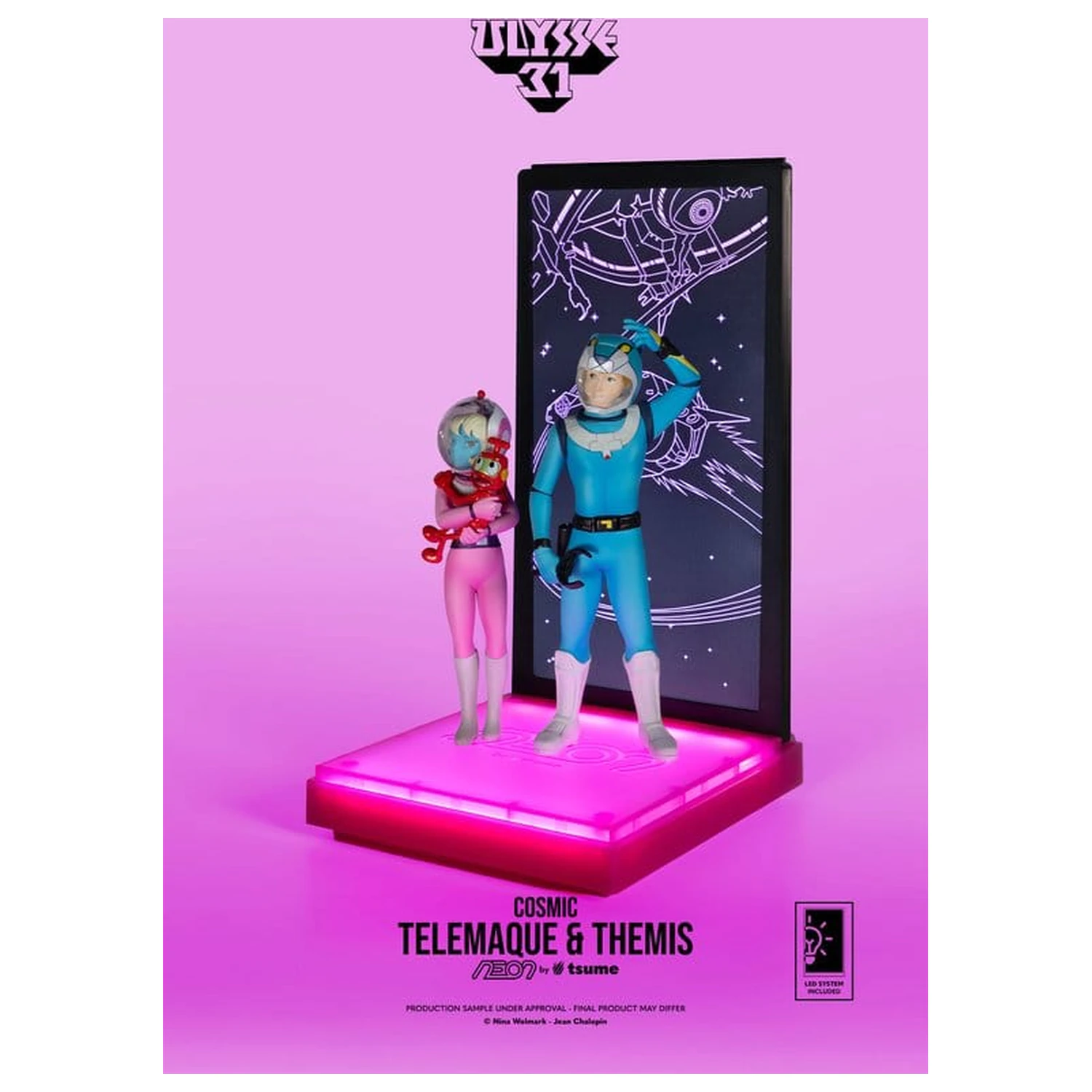 Ulysse 31 Neon figura 1/9 Telemachus & Themis Cosmic Version 20 cm termékfotó