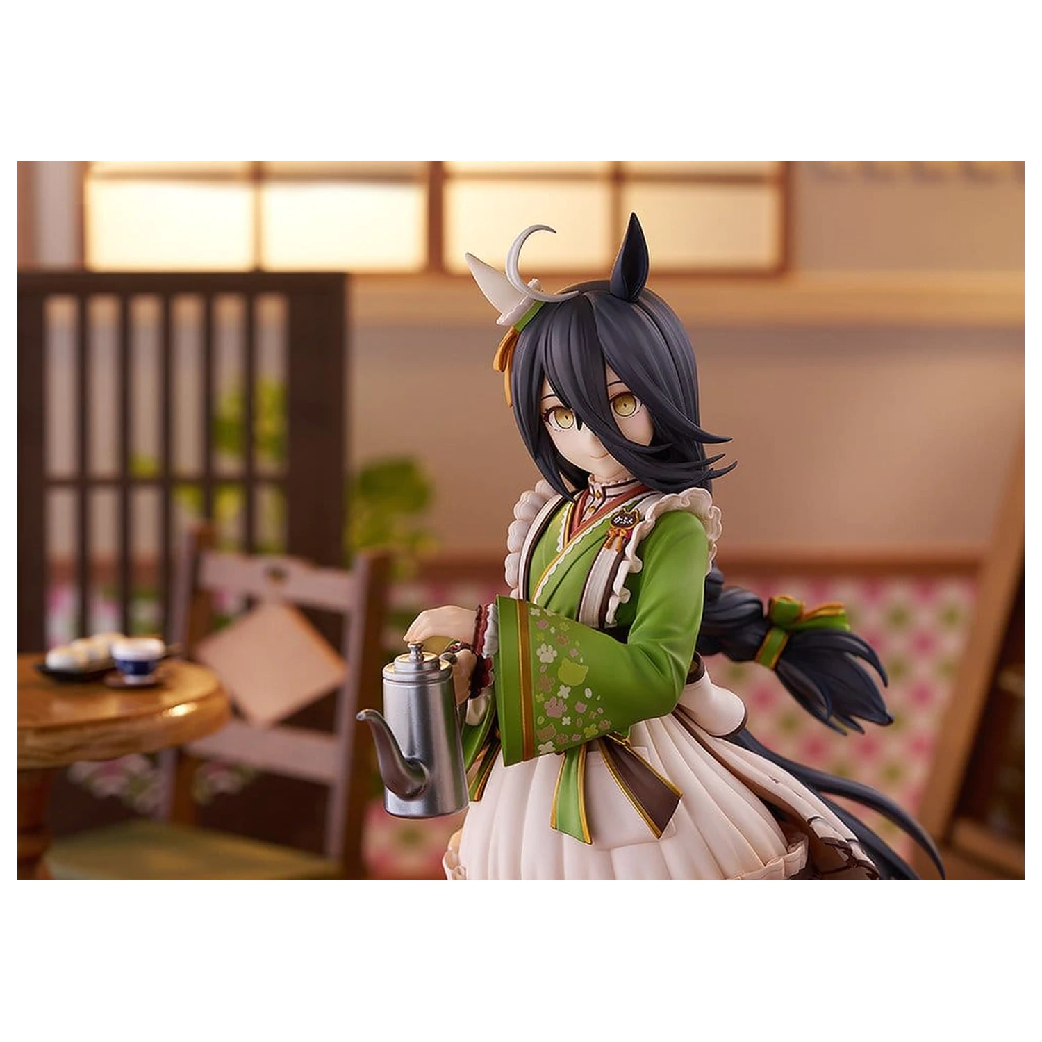 Uma Musume Pretty Derby 1/7 Manhattan Cafe Willow-Green Evening PVC szobor figura 24 cm   termékfotó