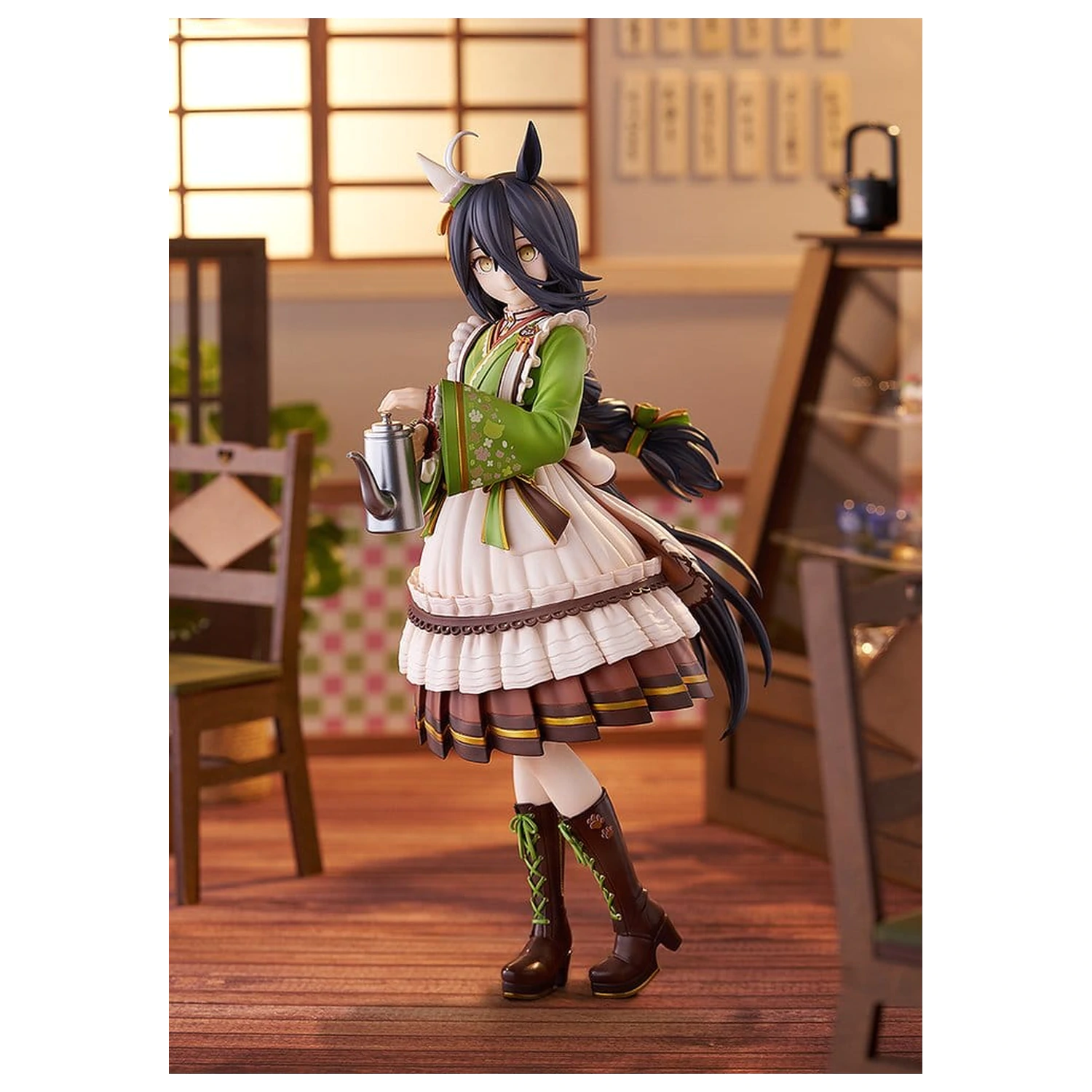 Uma Musume Pretty Derby 1/7 Manhattan Cafe Willow-Green Evening PVC szobor figura 24 cm   termékfotó