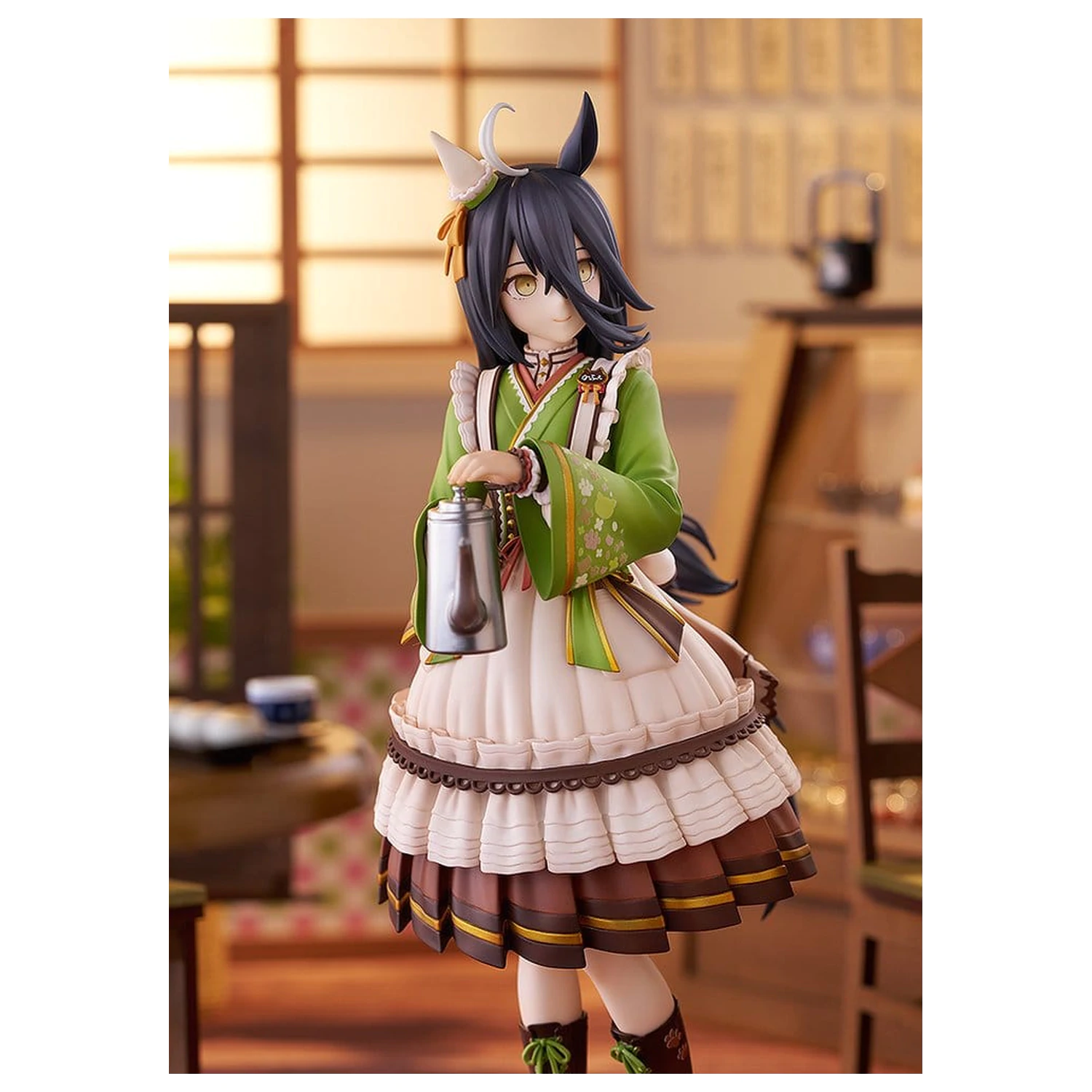 Uma Musume Pretty Derby 1/7 Manhattan Cafe Willow-Green Evening PVC szobor figura 24 cm   termékfotó