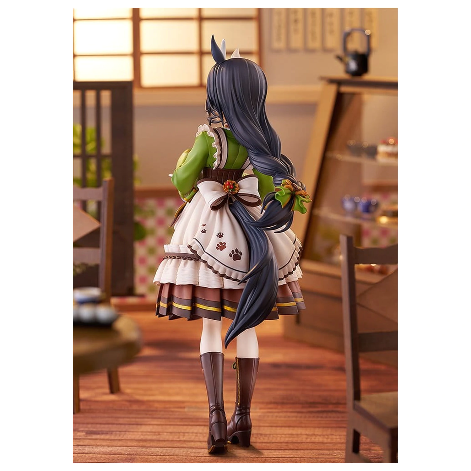 Uma Musume Pretty Derby 1/7 Manhattan Cafe Willow-Green Evening PVC szobor figura 24 cm   termékfotó