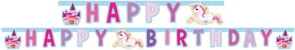 Unicorn, Unikornis Happy Birthday felirat 185 cm termékfotó