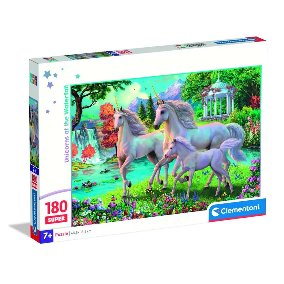 Unicorns at the Waterfall super puzzle 180db-os termékfotó