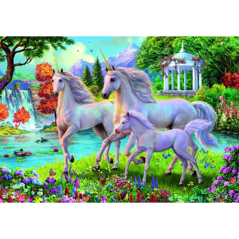 Unicorns at the Waterfall super puzzle 180db-os termékfotó