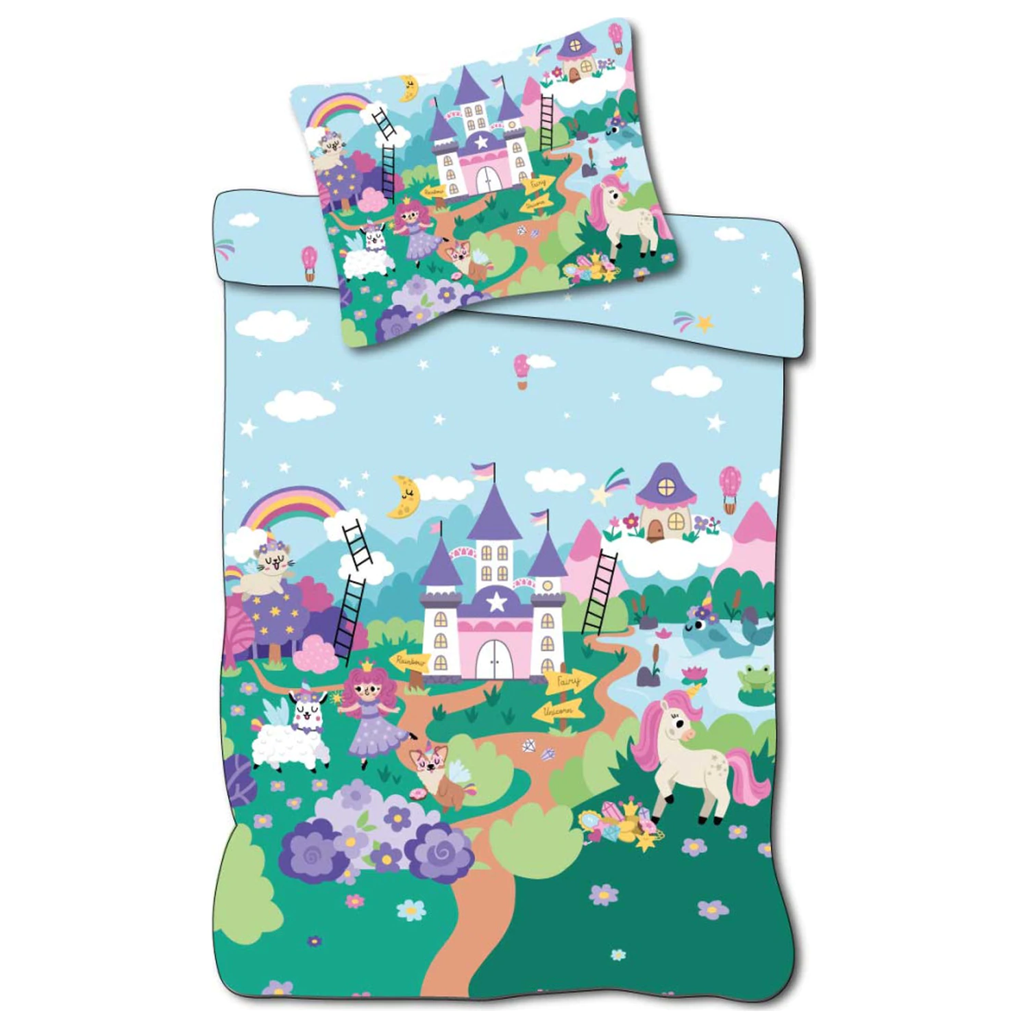 Unikornis Fairyland gyerek, ovis ágyneműhuzat  termékfotó