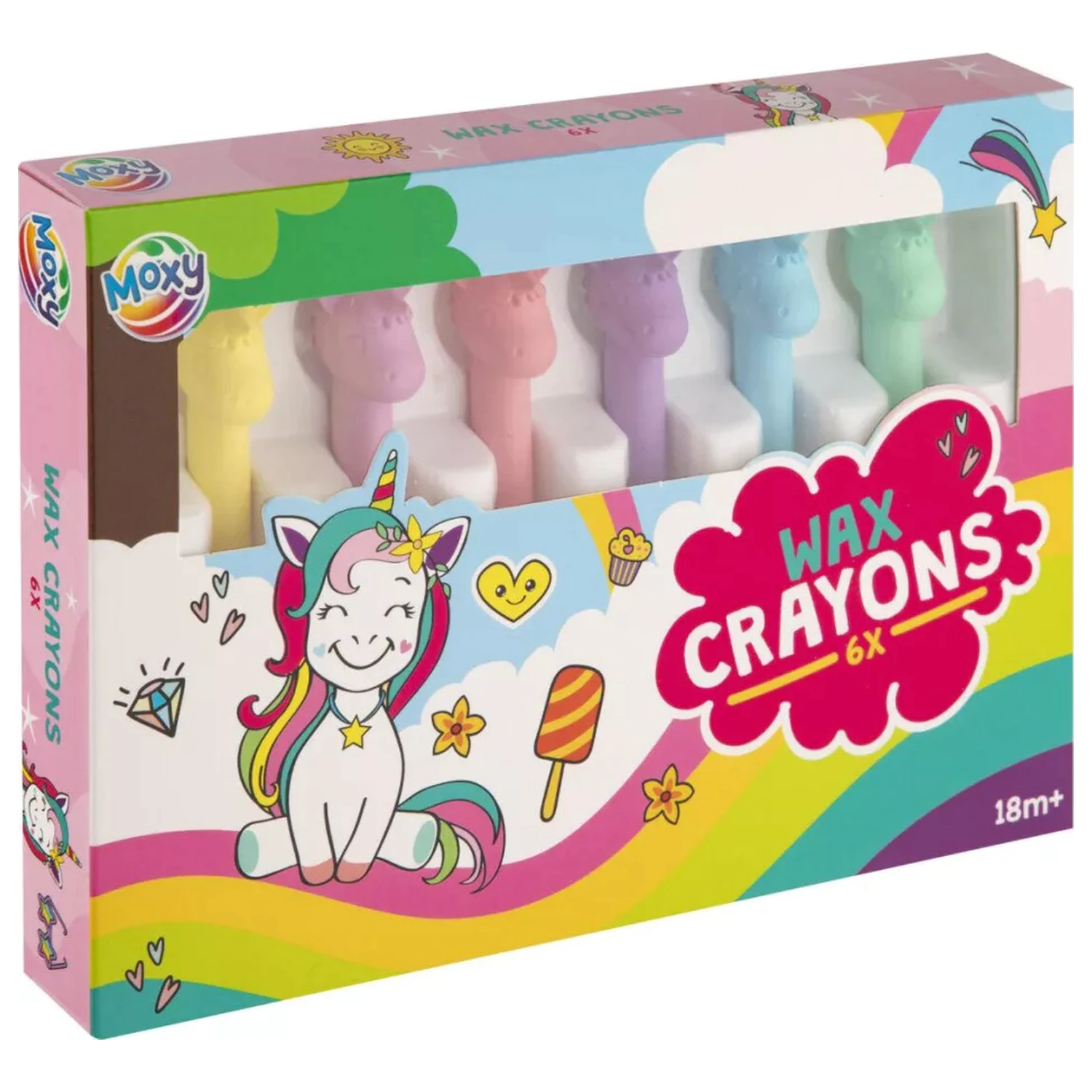 Unikornis Happy forma zsírkréta 6 db-os termékfotó