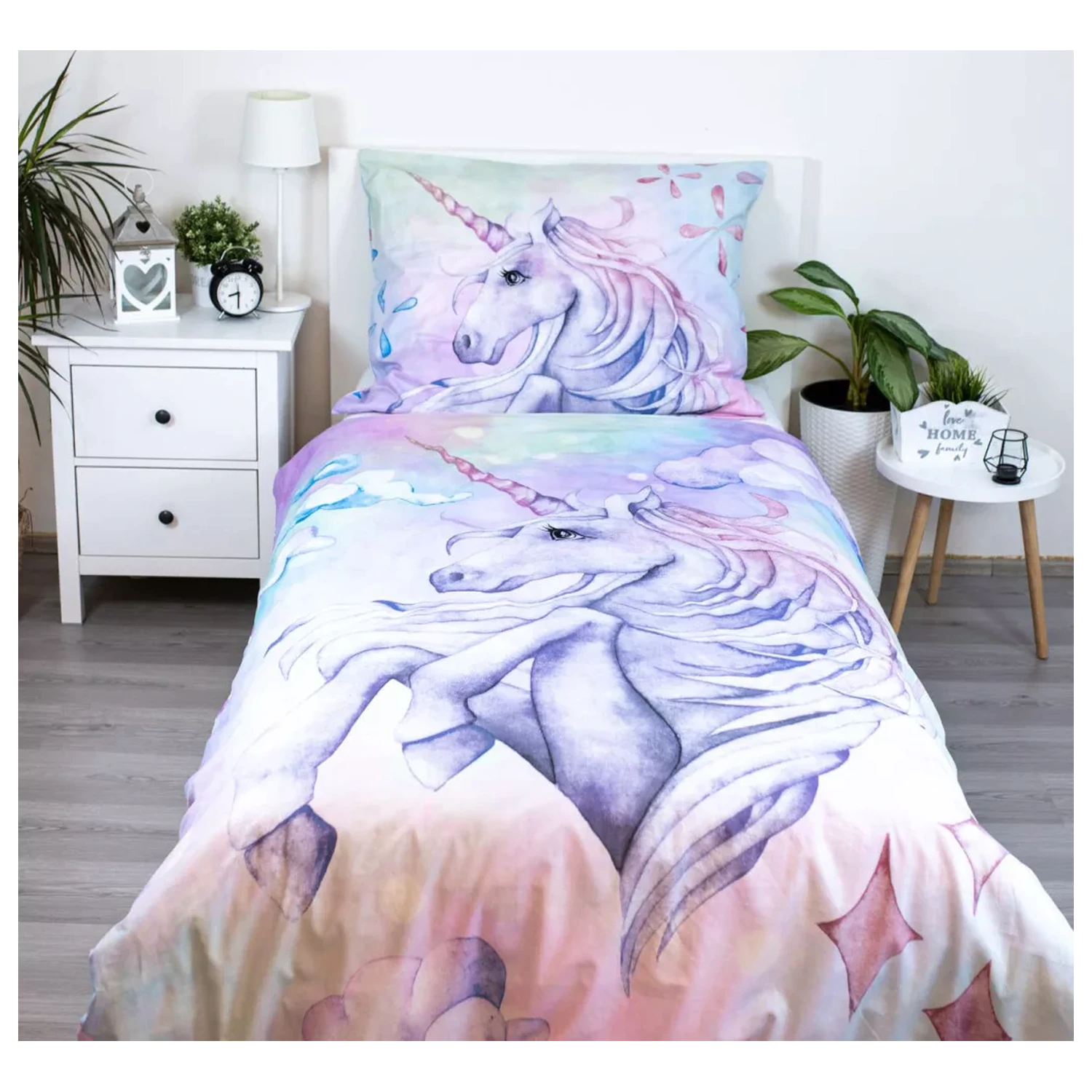 Unikornis Pastel Rainbow ágyneműhuzat  termékfotó