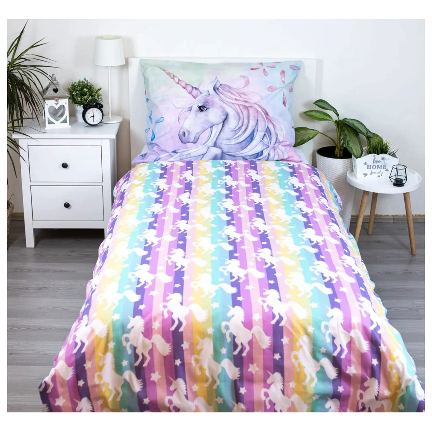 Unikornis Pastel Rainbow ágyneműhuzat  termékfotó