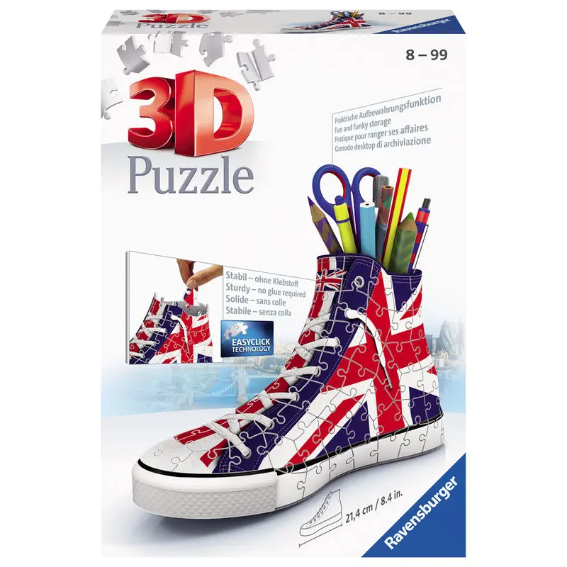 Union Jack 3D Sneaker puzzle tolltartó 108db-os termékfotó