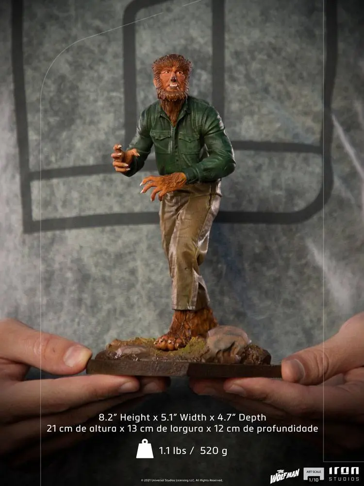 Universal Monsters Art Scale 1/10 The Wolf Man szobor figura 21 cm termékfotó