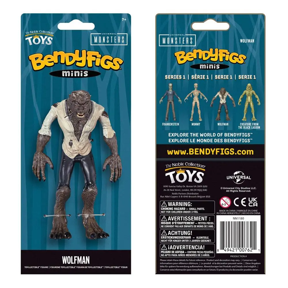 Universal Monsters Bendyfigs Bendable Wolfman figura 14 cm termékfotó