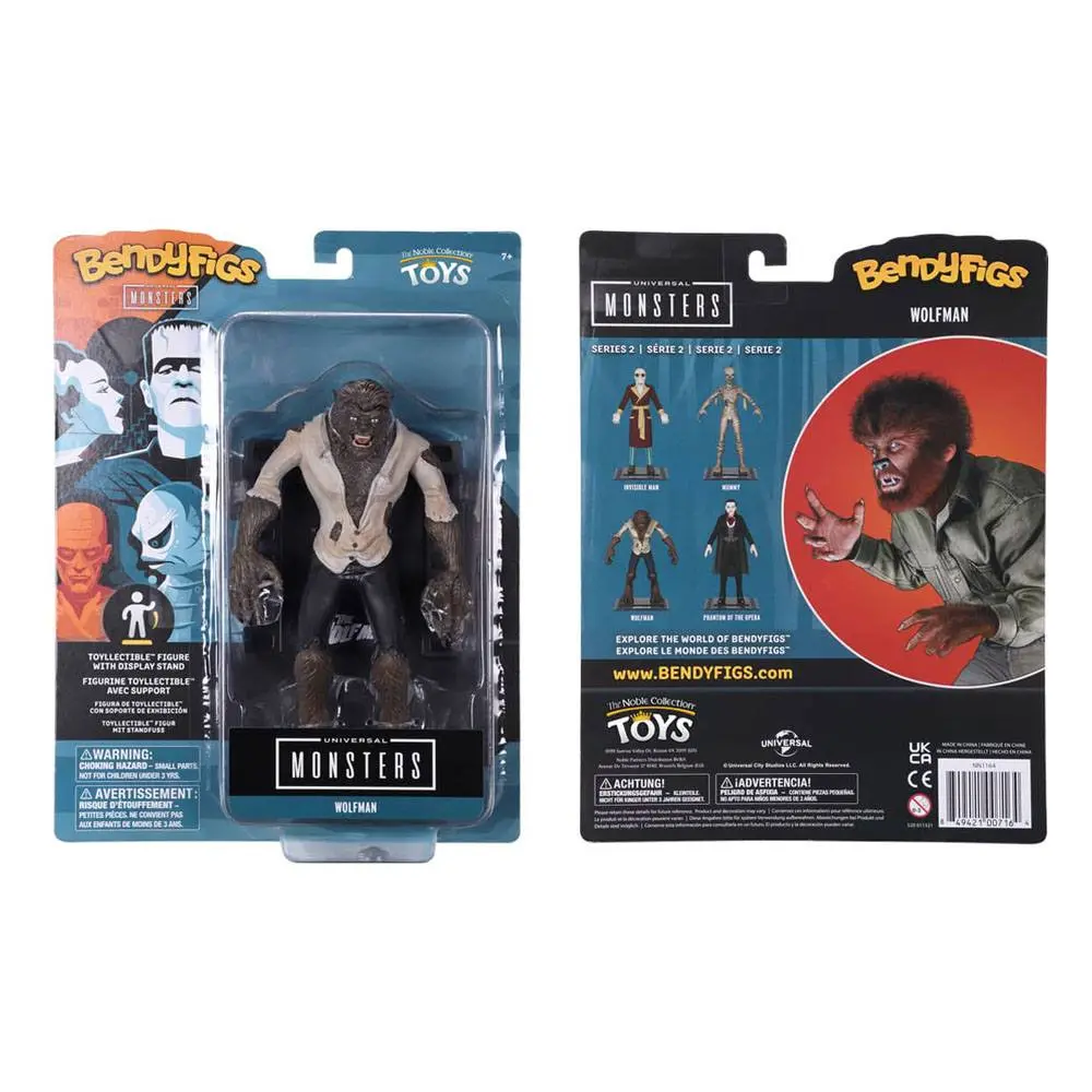 Universal Monsters Bendyfigs Bendable Wolfman figura 19 cm termékfotó