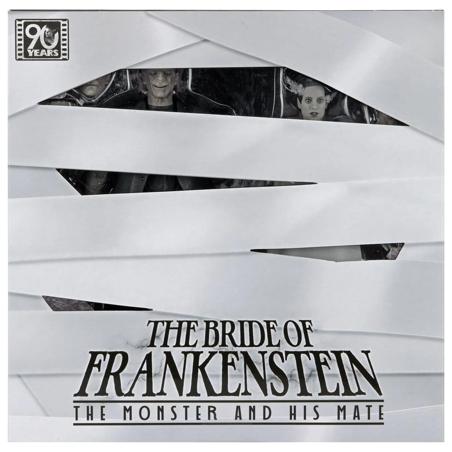 Universal Monsters Bride of Frankenkorsó 90th Anniversary The Monster & His Mate (B&W) 2 db-os akciófigura csomag 18 cm termékfotó