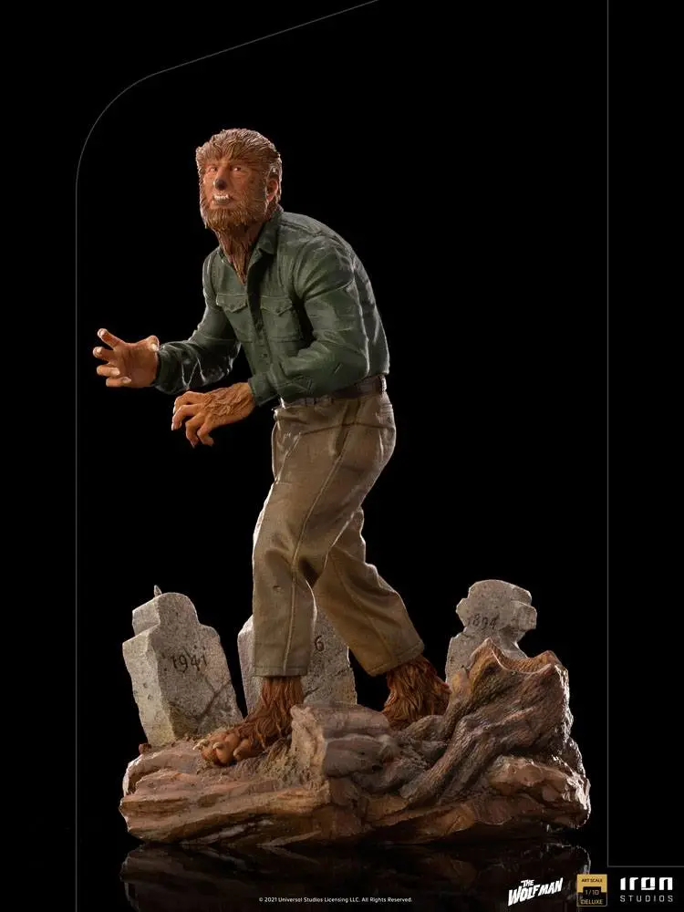 Universal Monsters Deluxe Art Scale 1/10 The Wolf Man szobor figura 21 cm termékfotó