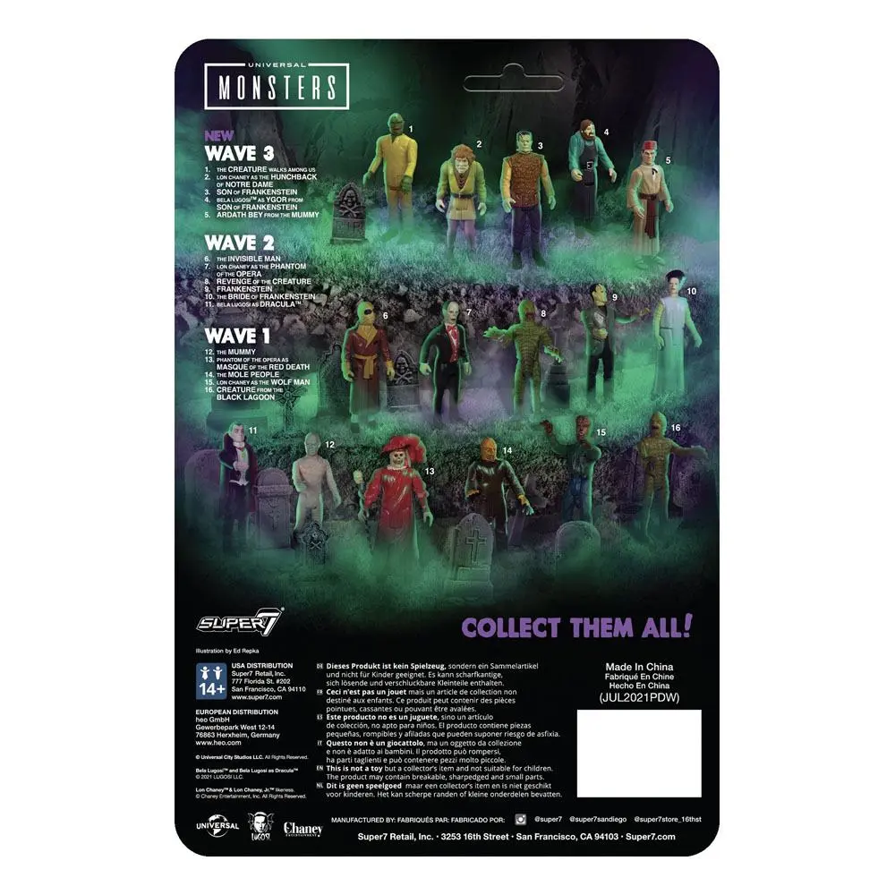 Universal Monsters ReAction The Monster from Son of Frankenstein akciófigura 10 cm termékfotó