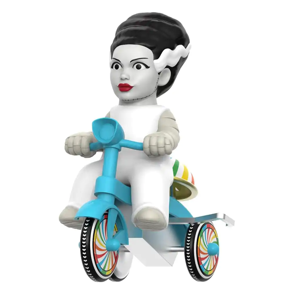 Universal Monsters Super Cycles Bride of Frankenstein (White with Blue Trike) akciófigura 13 cm termékfotó