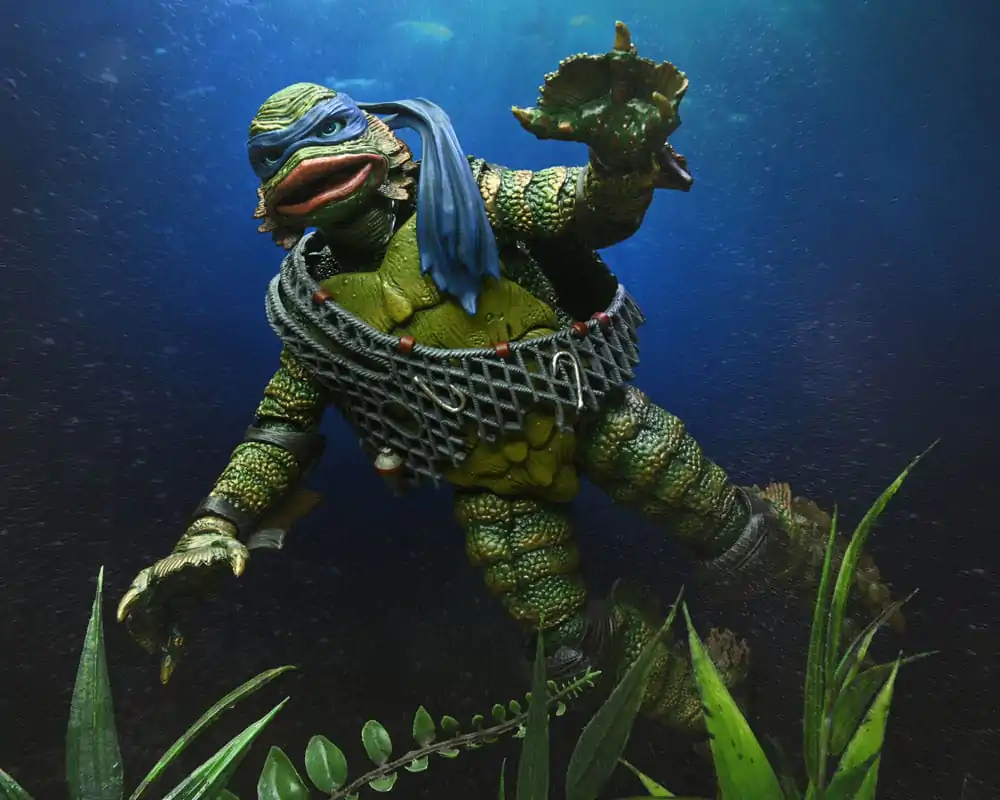 Universal Monsters x Teenage Mutant Ninja Turtles Scale Leonardo as the Creature akciófigura 18 cm termékfotó