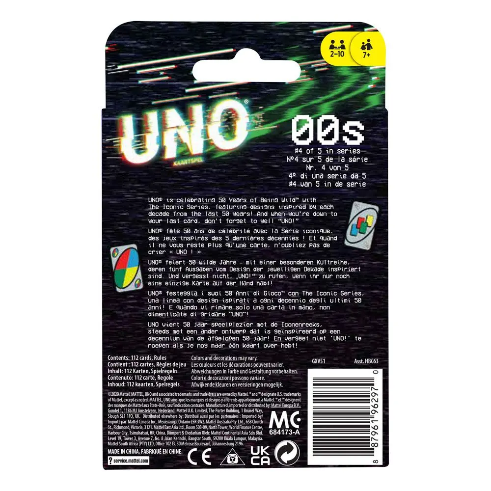 UNO Card Game Iconic Series 2000's Évfordulós kiadás termékfotó
