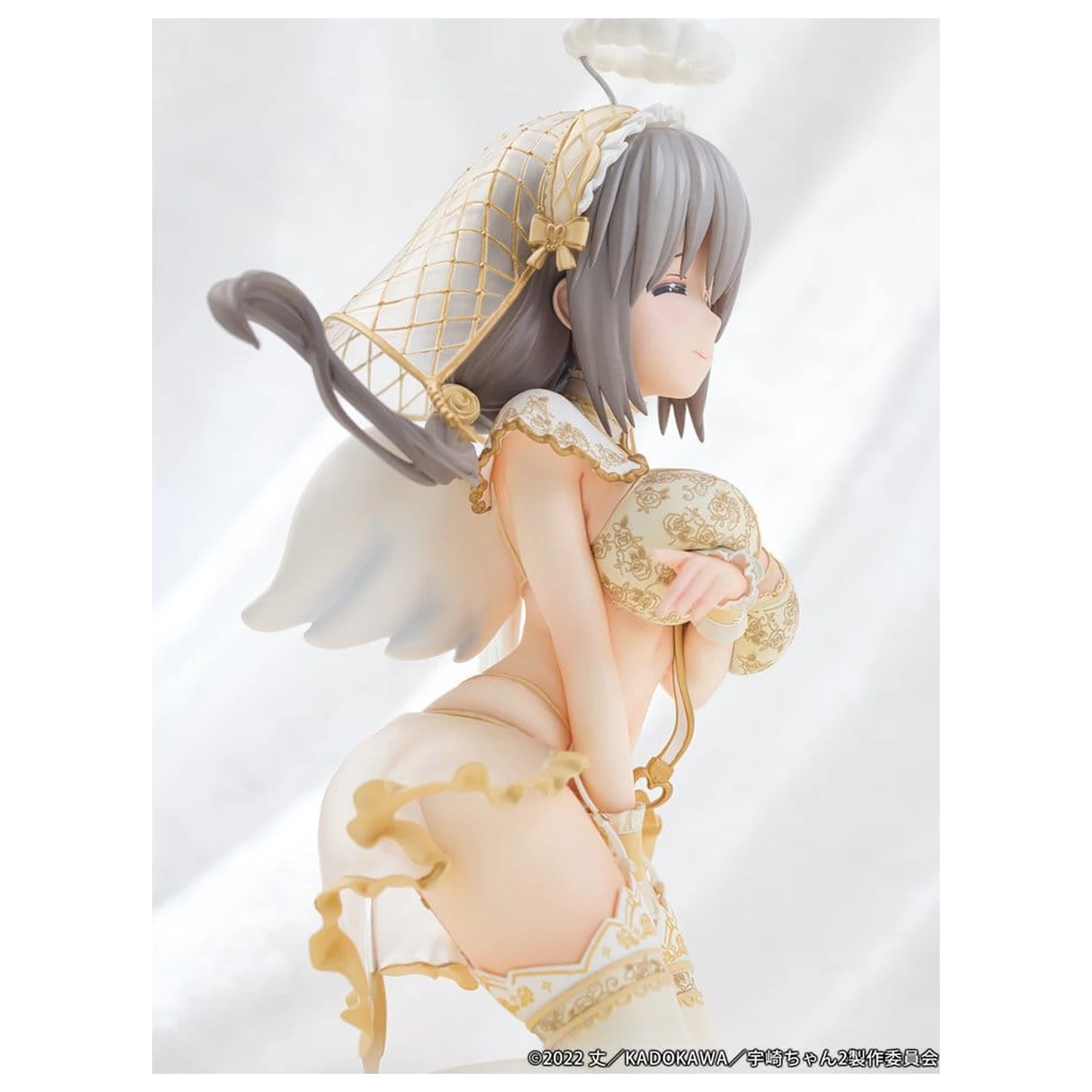 Uzaki-chan Wants to Hang Out! 1/7 Tsuki Uzaki Angel Ver. PVC szobor figura 19 cm termékfotó