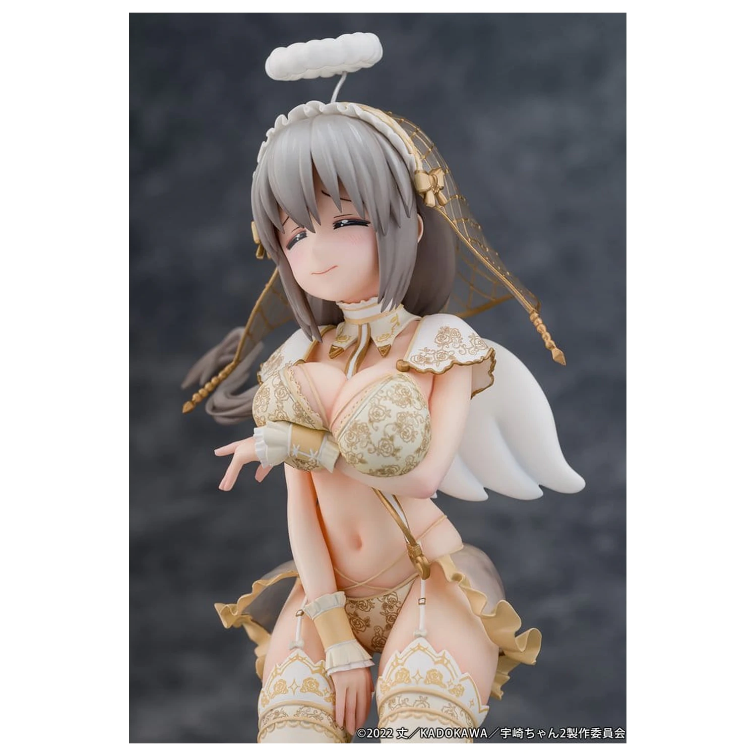 Uzaki-chan Wants to Hang Out! 1/7 Tsuki Uzaki Angel Ver. PVC szobor figura 19 cm termékfotó