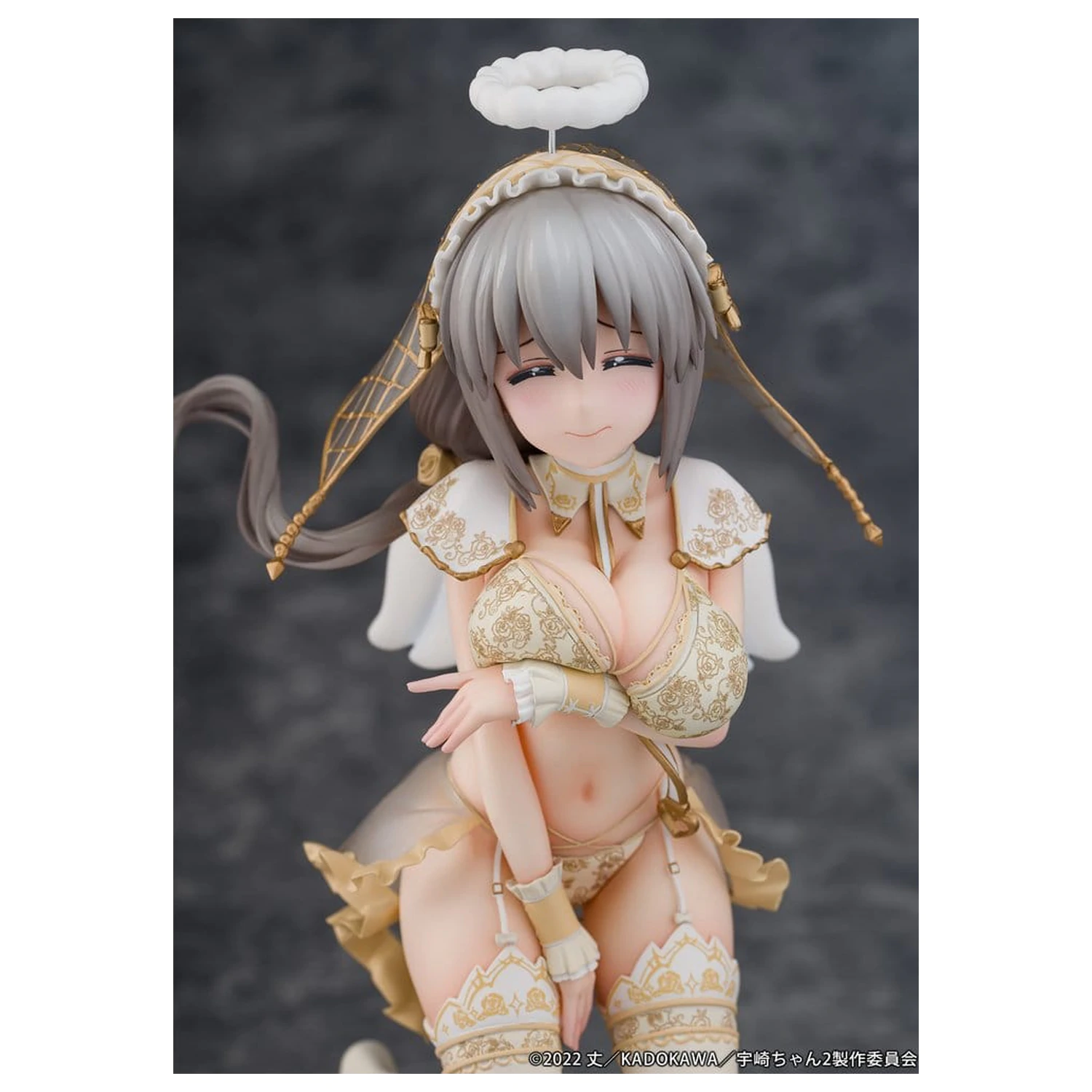 Uzaki-chan Wants to Hang Out! 1/7 Tsuki Uzaki Angel Ver. PVC szobor figura 19 cm termékfotó