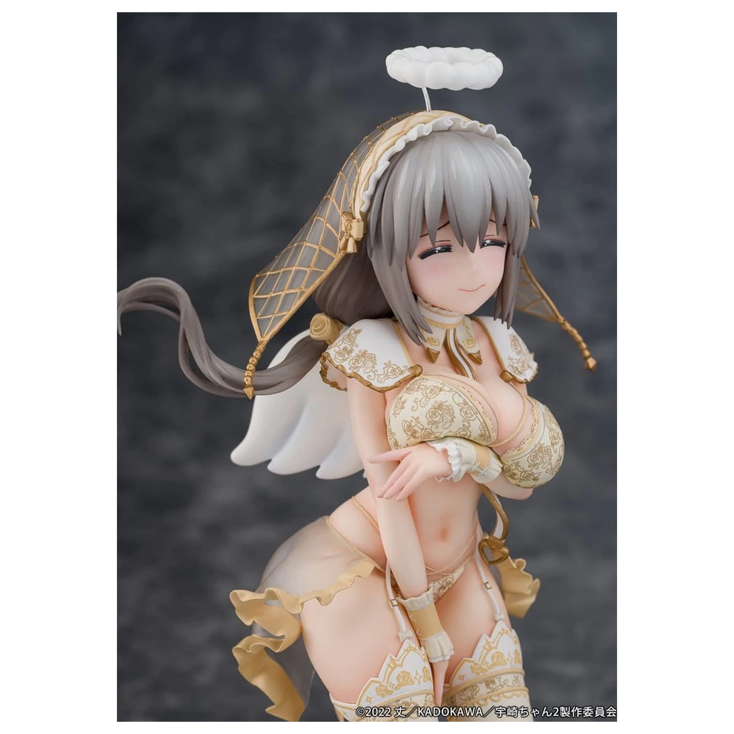 Uzaki-chan Wants to Hang Out! 1/7 Tsuki Uzaki Angel Ver. PVC szobor figura 19 cm termékfotó