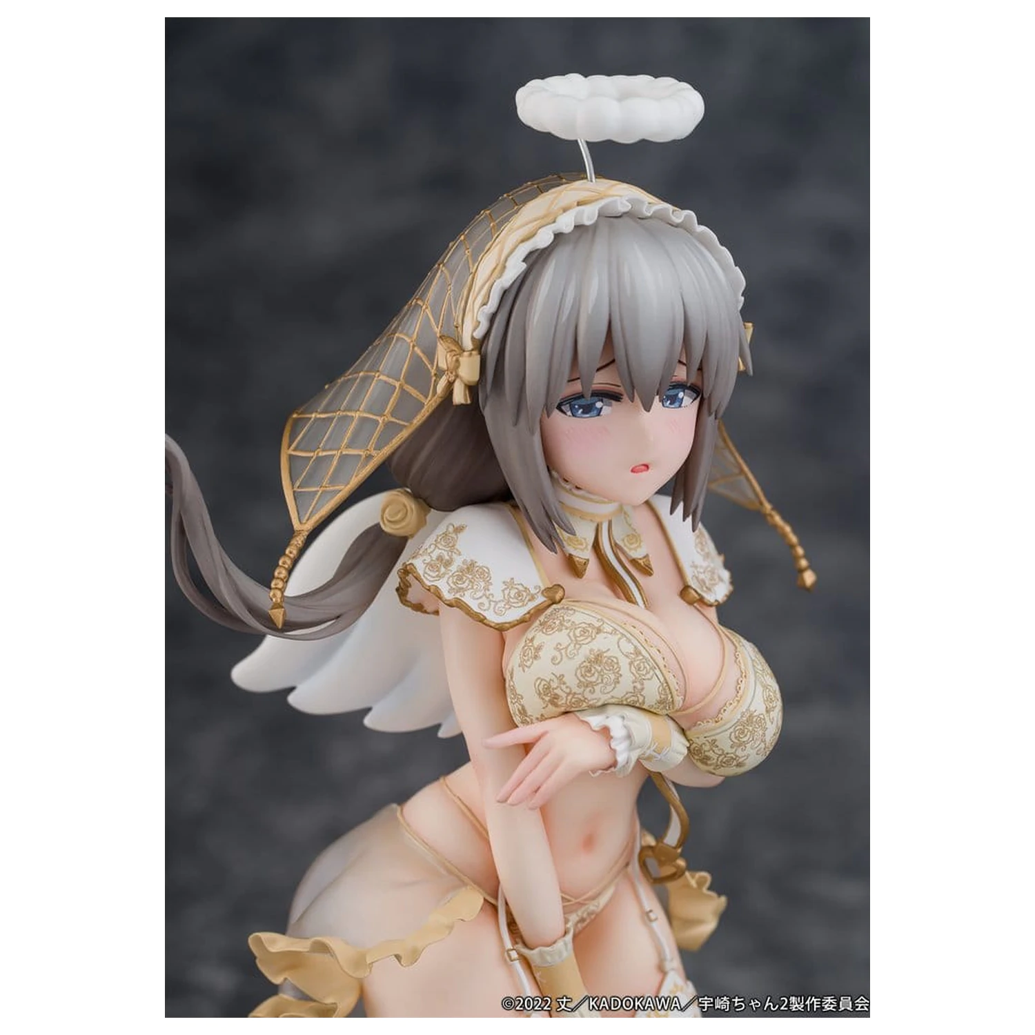 Uzaki-chan Wants to Hang Out! 1/7 Tsuki Uzaki Angel Ver. PVC szobor figura 19 cm termékfotó