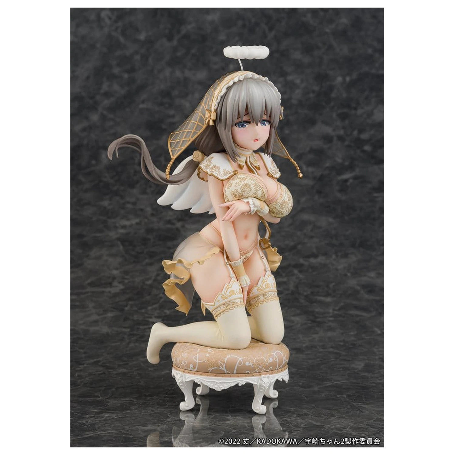 Uzaki-chan Wants to Hang Out! 1/7 Tsuki Uzaki Angel Ver. PVC szobor figura 19 cm termékfotó