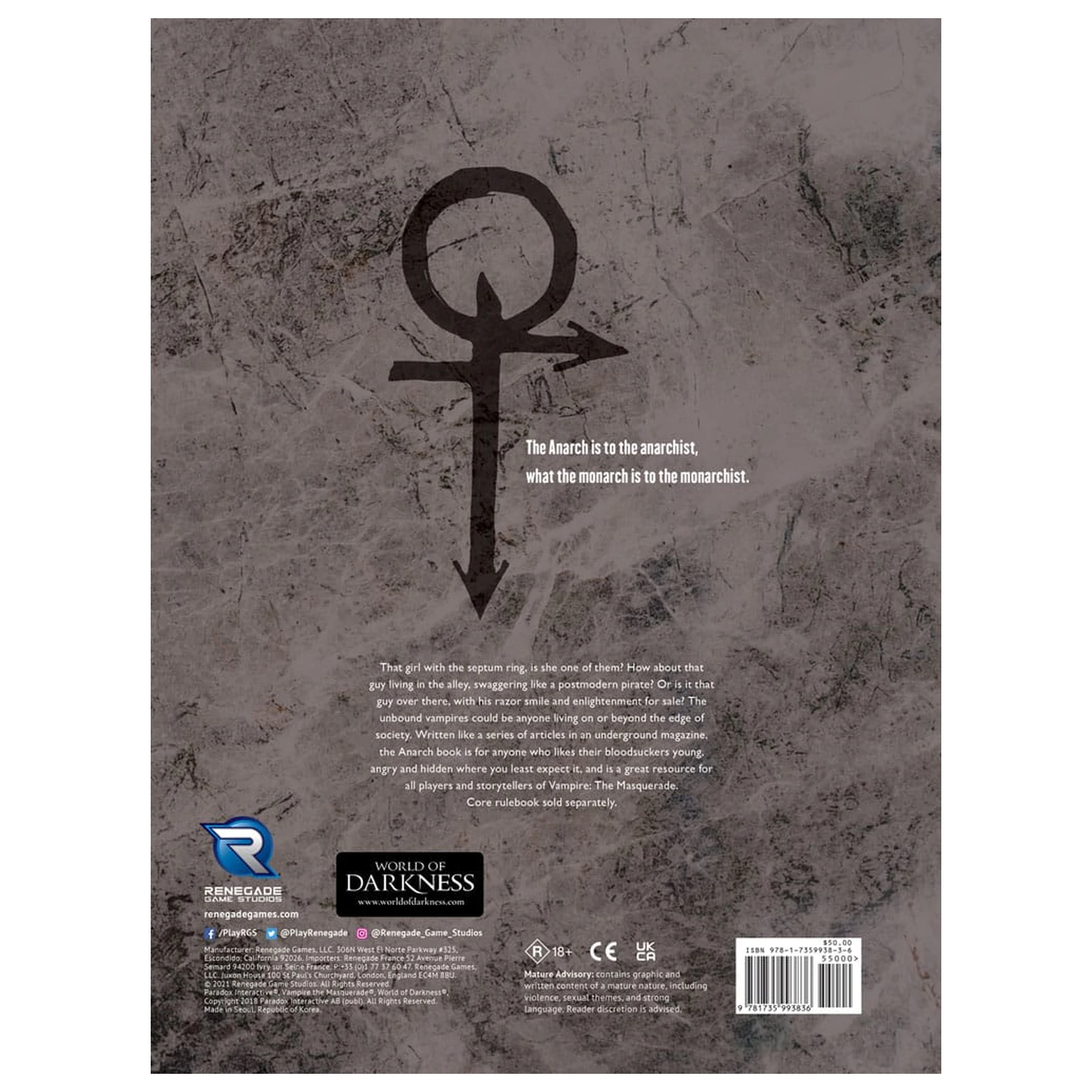 Vampire: The Masquerade 5th Edition RPG book Alma Maters Sourcebook angol nyelvű termékfotó