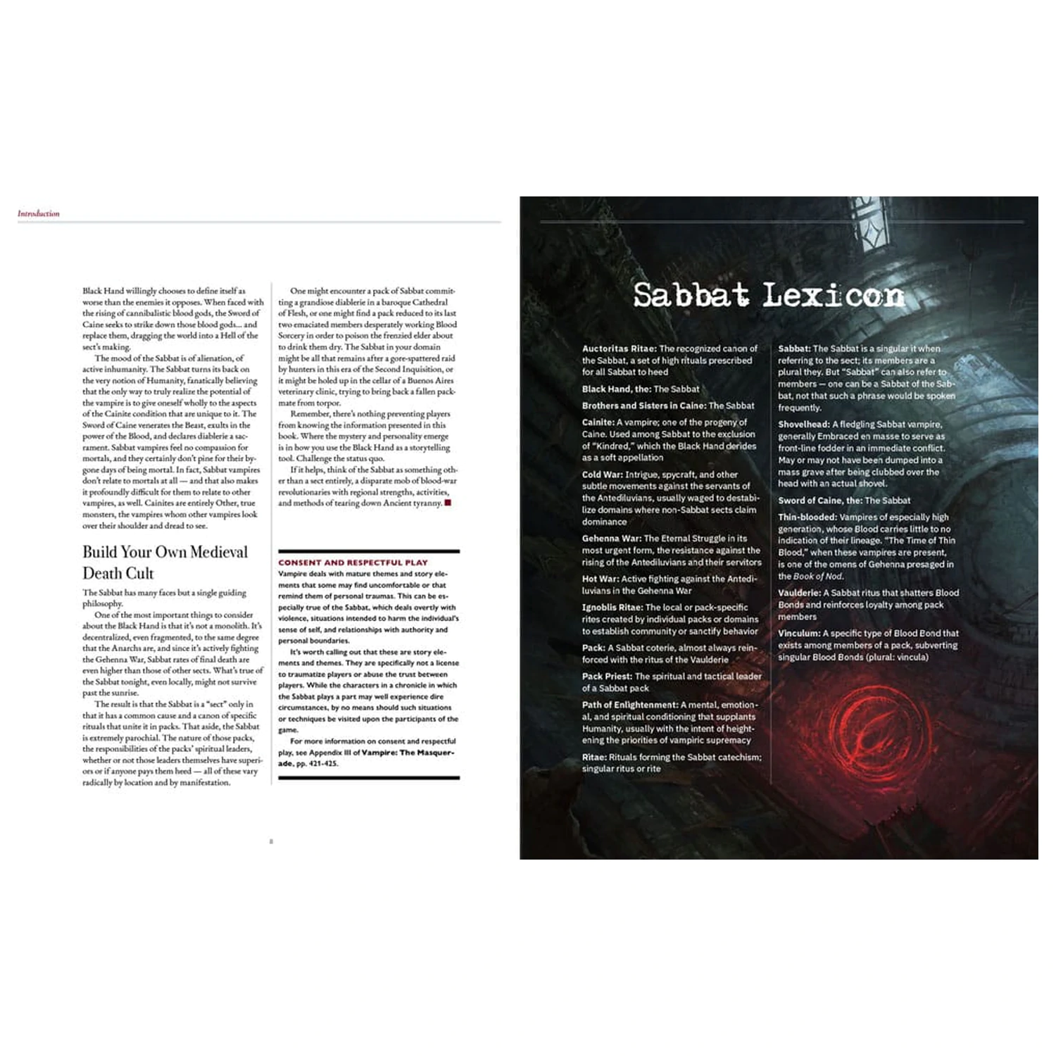 Vampire: The Masquerade 5th Edition RPG book Sabbat: The Black Hand Sourcebook angol nyelvű termékfotó