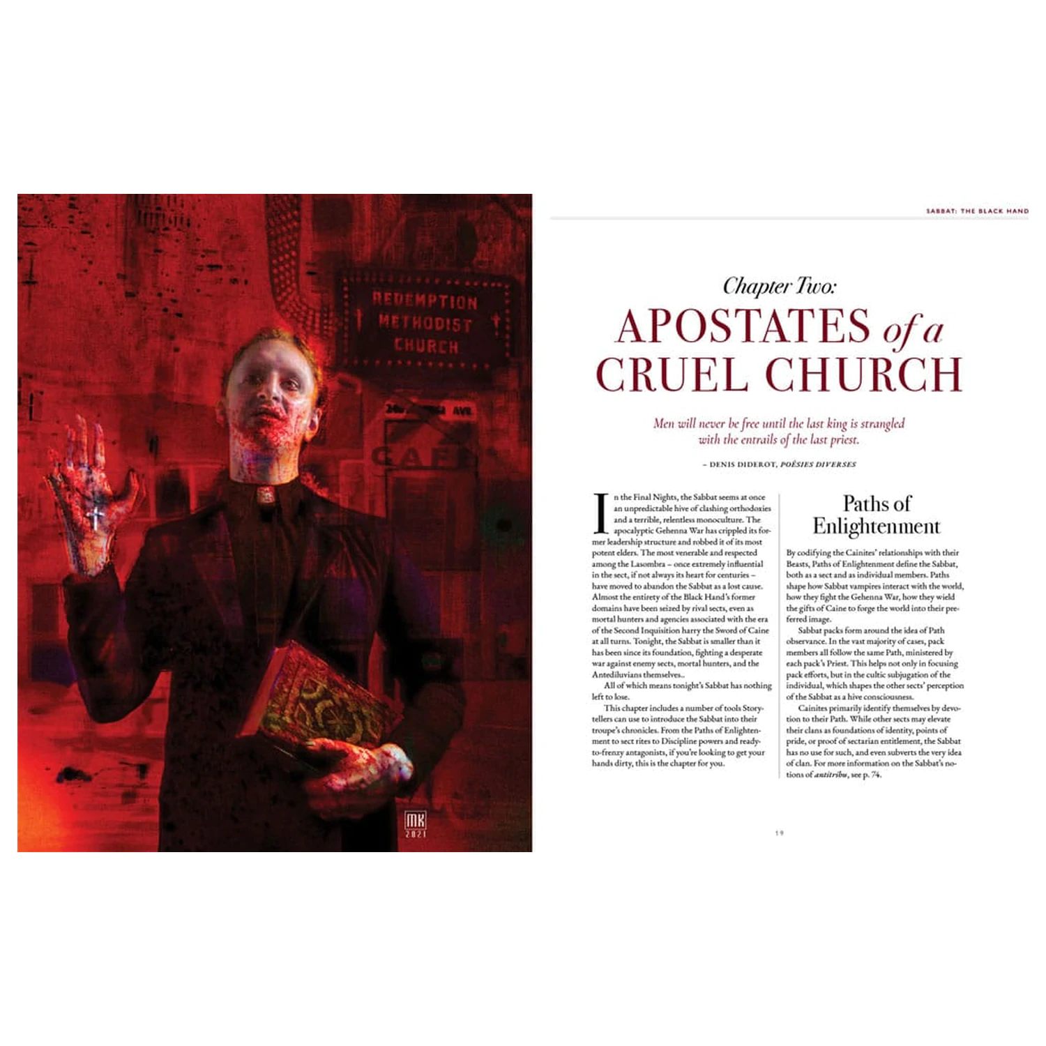 Vampire: The Masquerade 5th Edition RPG book Sabbat: The Black Hand Sourcebook angol nyelvű termékfotó