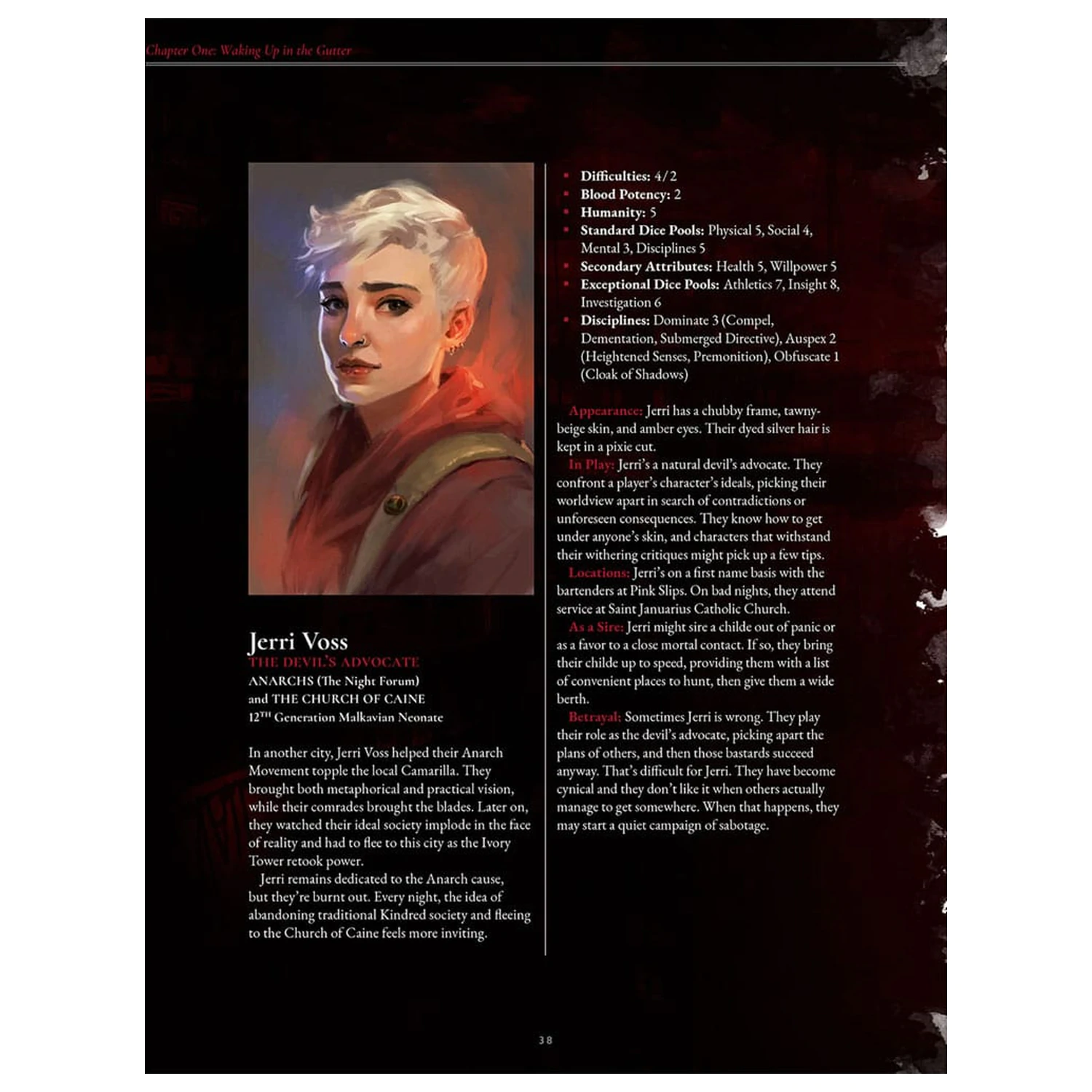 Vampire: The Masquerade 5th Edition RPG book The Crimson Gutter Chronicle Book angol nyelvű termékfotó