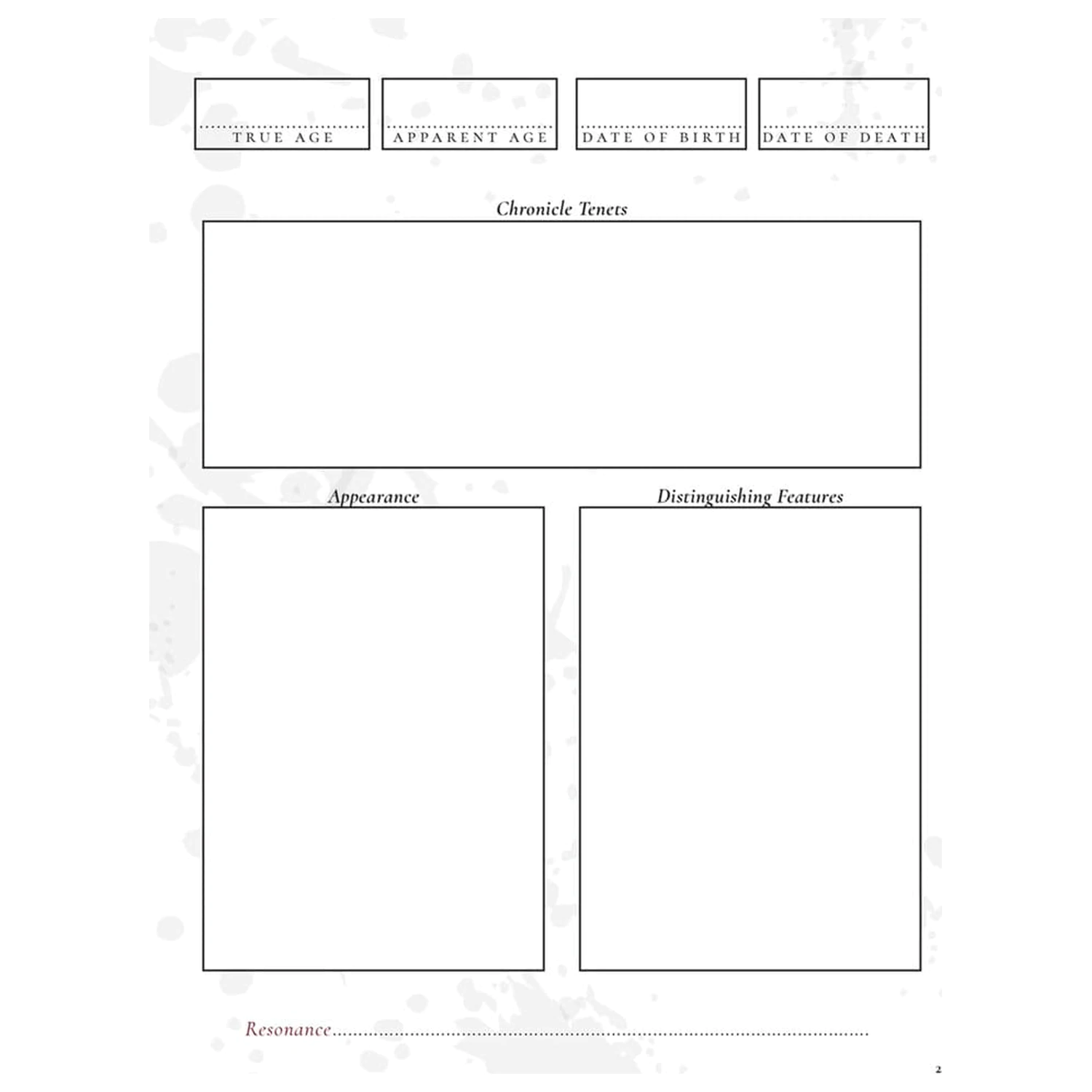Vampire: The Masquerade 5th Edition RPG Journal Expanded Character Sheet Journal angol nyelvű termékfotó