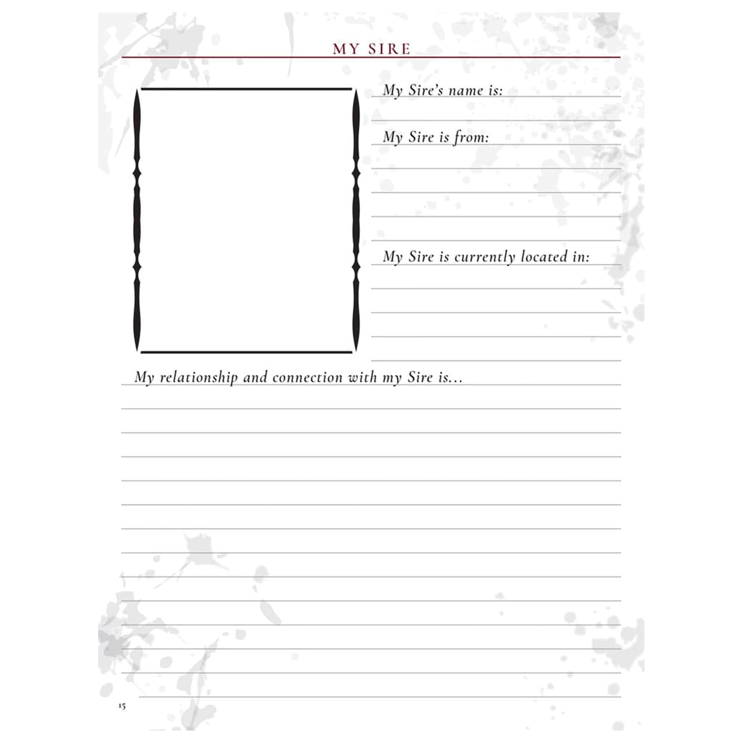 Vampire: The Masquerade 5th Edition RPG Journal Expanded Character Sheet Journal angol nyelvű termékfotó